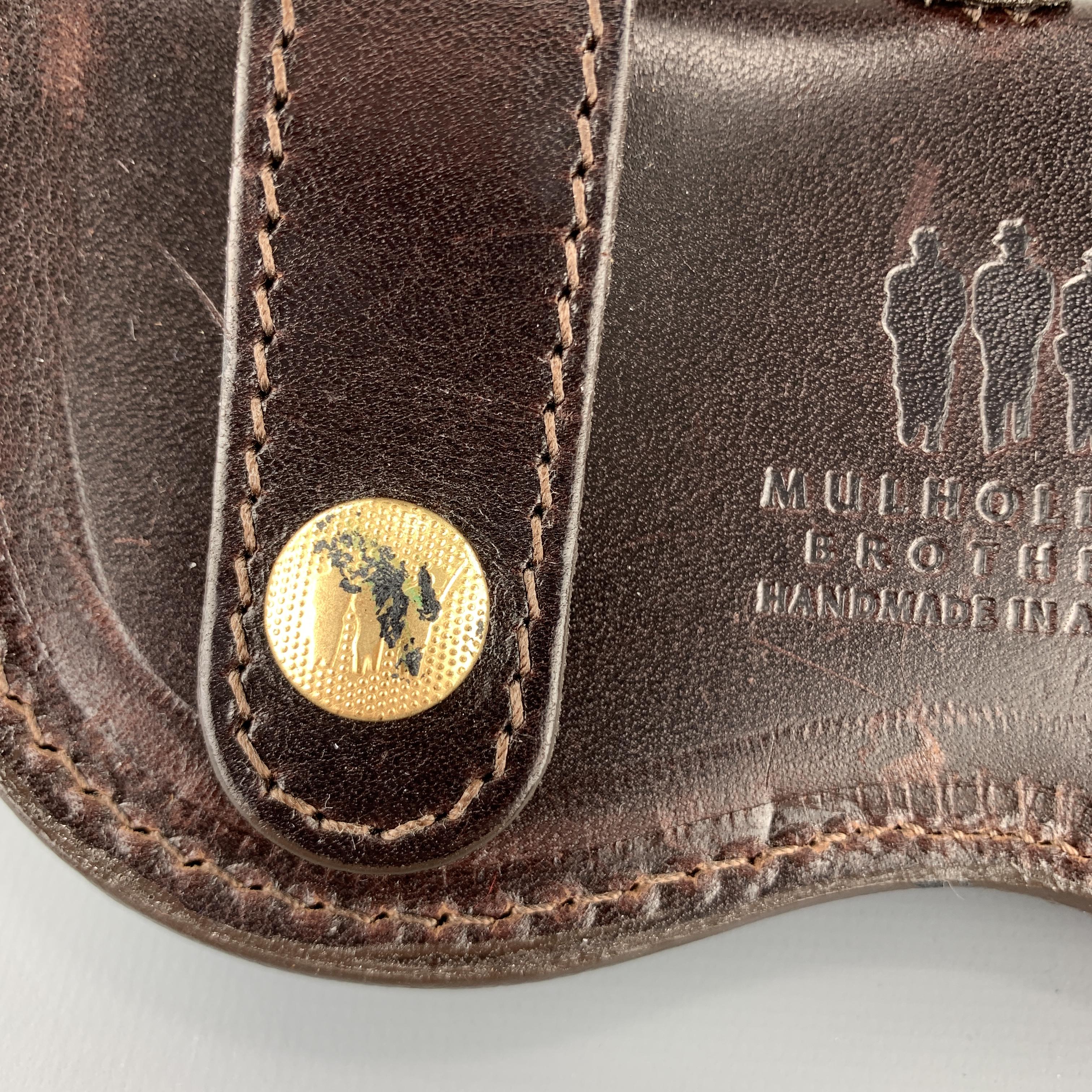 MULHOLLAND BROTHERS Brown Leather Eyewear Case In Good Condition In San Francisco, CA