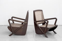 Mulholland Caned Chairs in Stone Grey