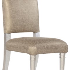 Mulholland Desk Chair in Antique Silver Leaf by Innova Luxuxy Group