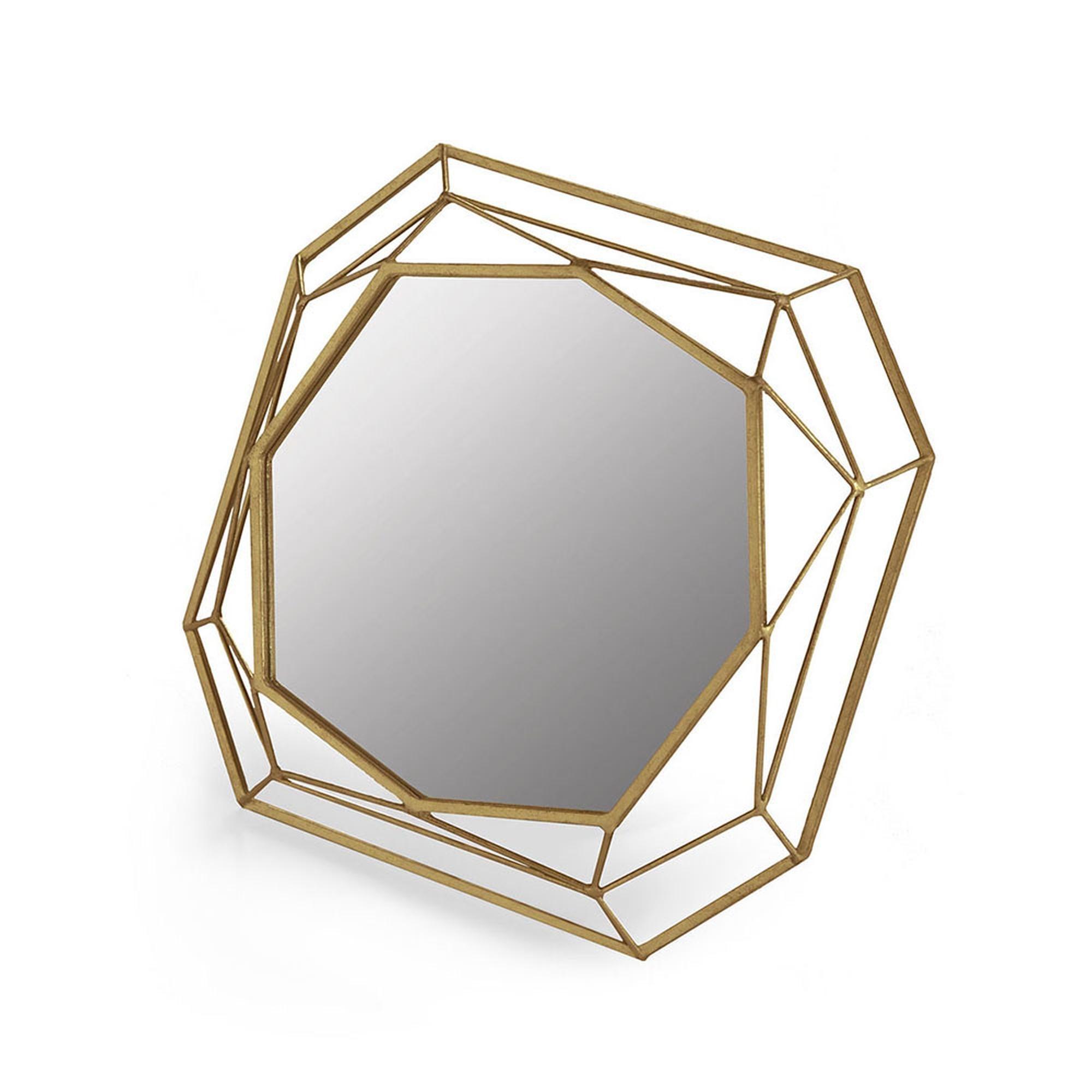This geometric set of hand-gilded metal mirrors is a modern minimalist take on the traditional mirror. The stunning Mulholland mirror set works well in a variety of stylistic settings and looks best when blended together amongst all three