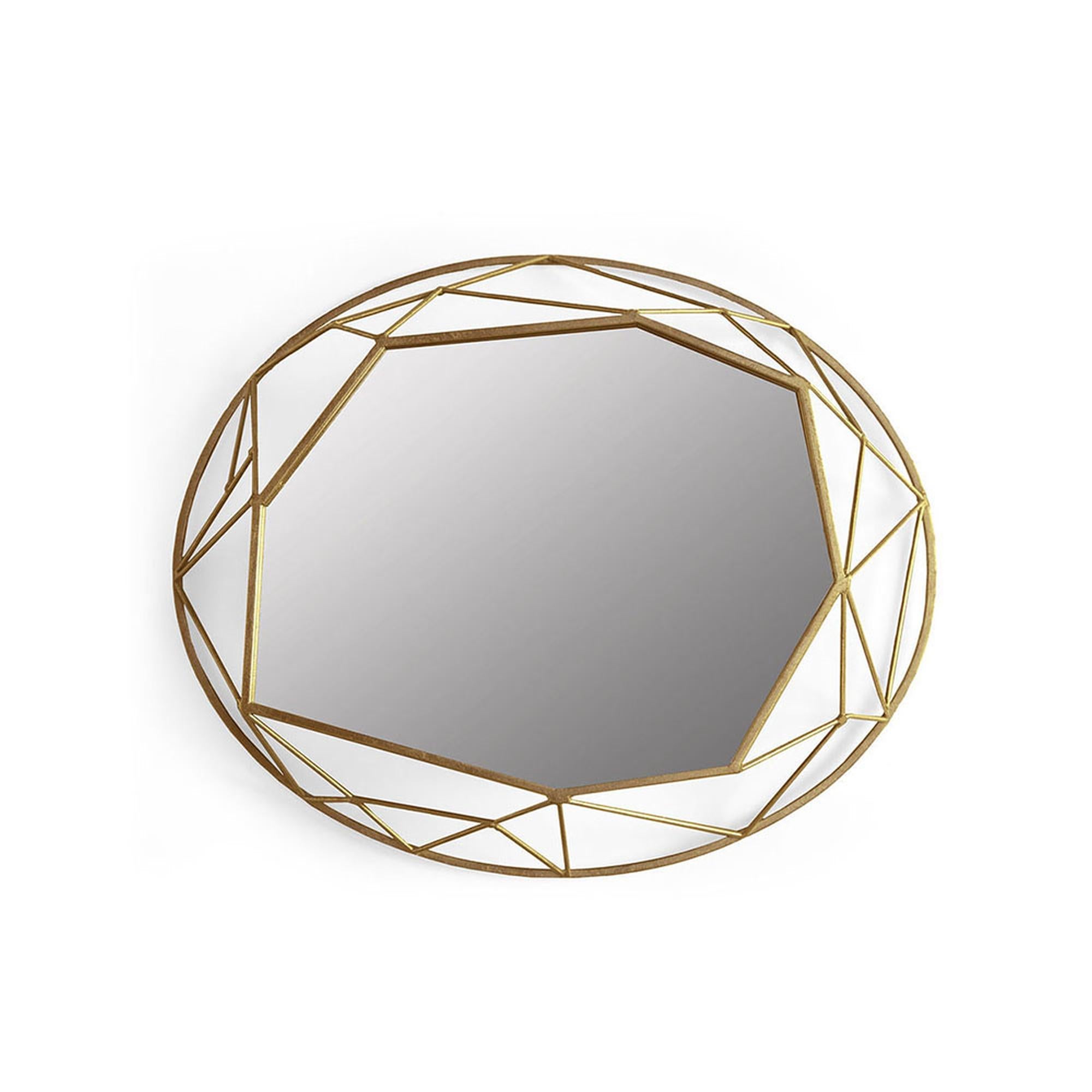 Modern Mulholland Mirror in Gold Leaf by Innova Luxuxy Group For Sale