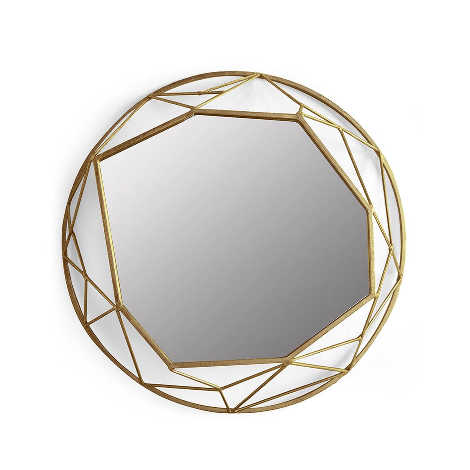 Mexican Mulholland Mirror in Gold Leaf by Innova Luxuxy Group For Sale