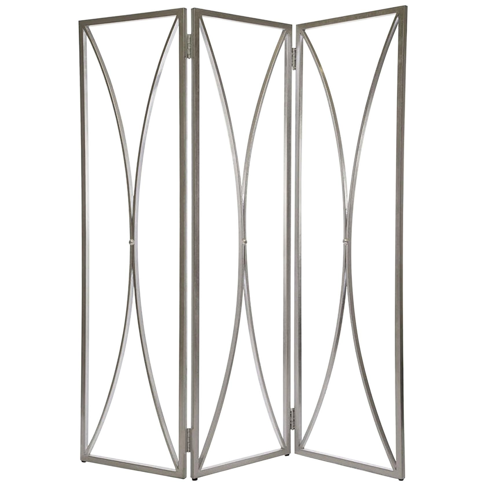Mulholland Room Screen in Antique Silver by Innova Luxuxy Group For Sale