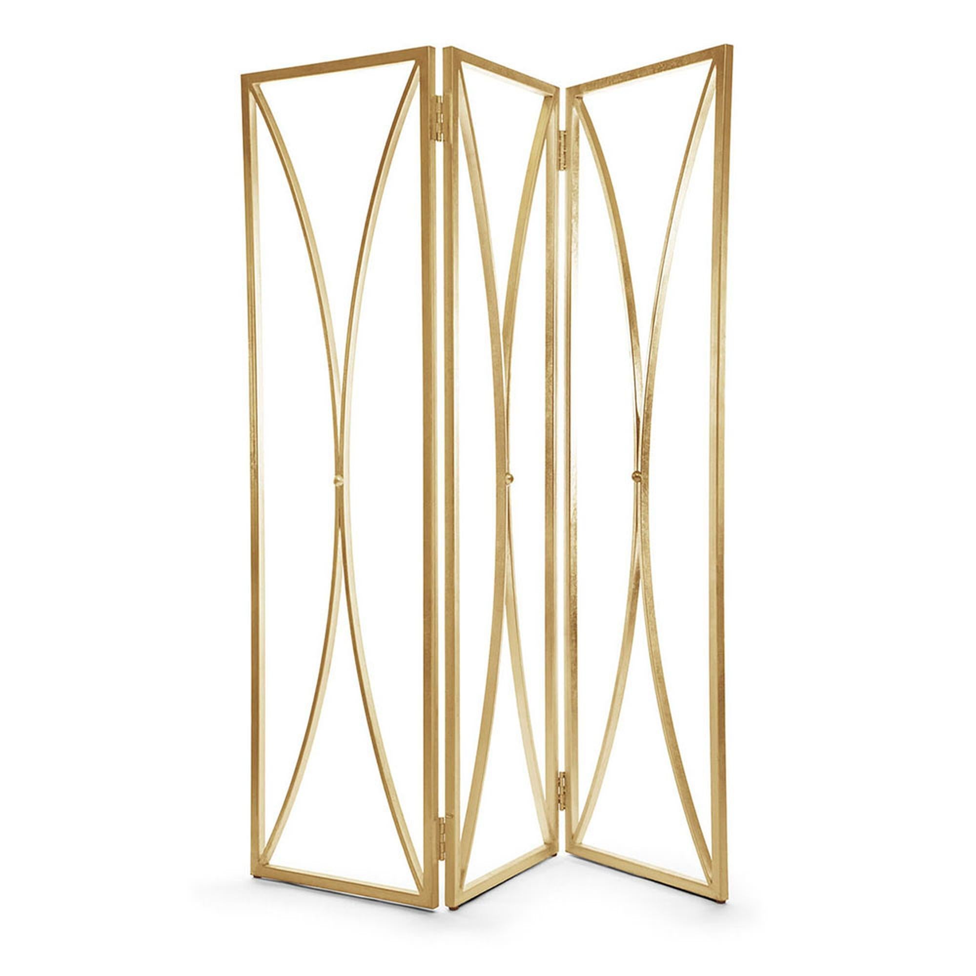 Modern Mulholland Room Screen in Gold Leaf by Innova Luxuxy Group For Sale