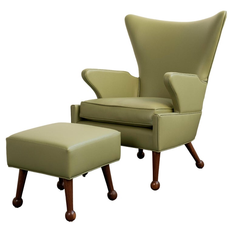 Mulholland Wing Chair and Ottoman For Sale