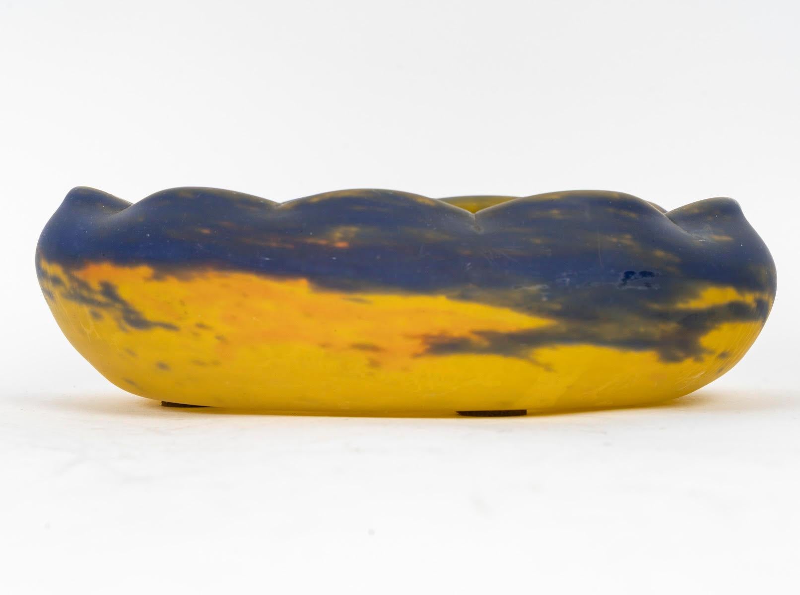 XX secolo Ciotola di vetro I. Muller Frère, 1900, Art Nouveau. in vendita