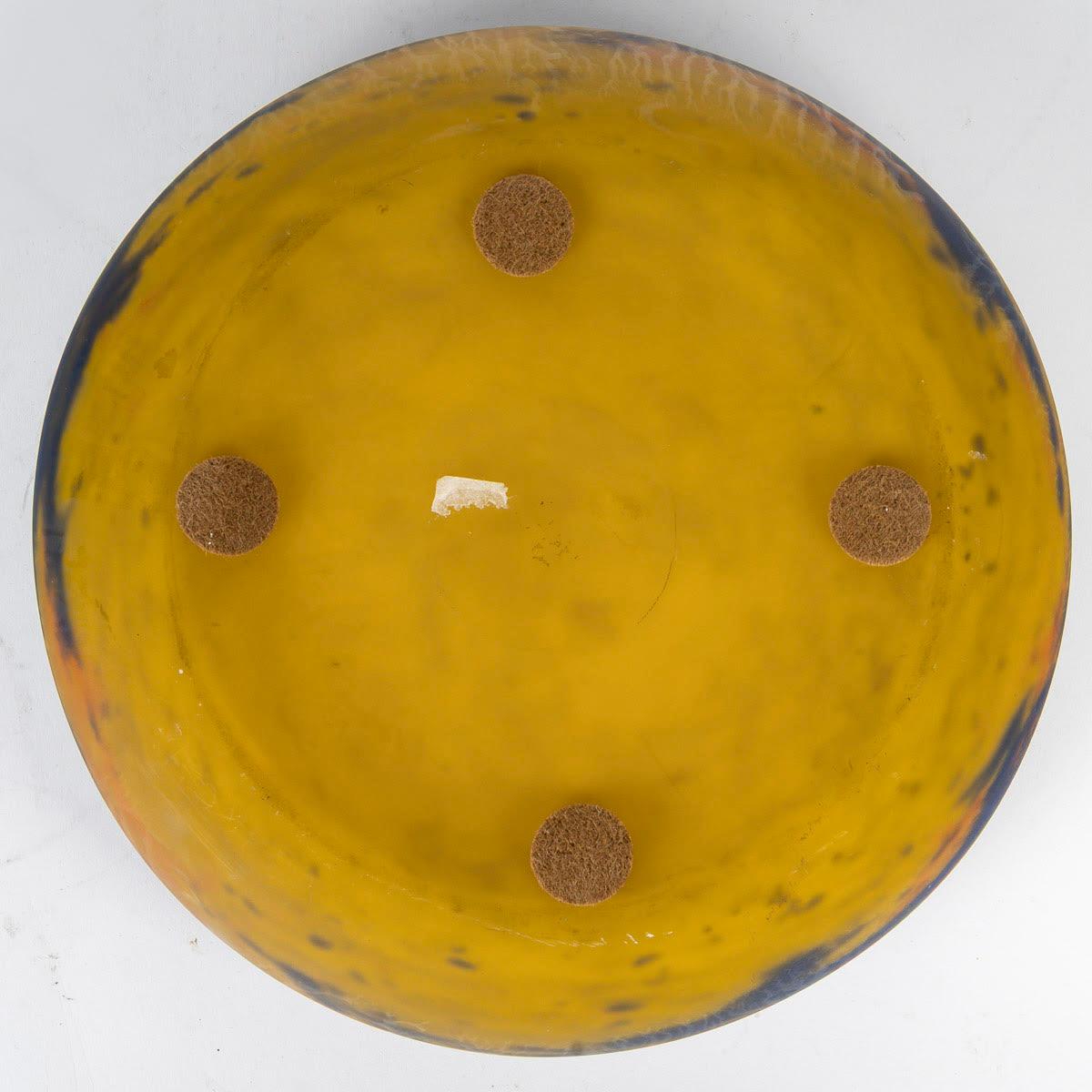 Ciotola di vetro I. Muller Frère, 1900, Art Nouveau. in vendita 1