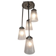 Muller Freres 1930's Art Deco Chandelier