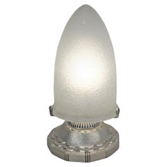 Muller Freres Acid Textured Glass Art Deco Table Lamp