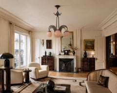 Grand lustre Art Déco français Muller Freres & Andre Kovacs, 1920