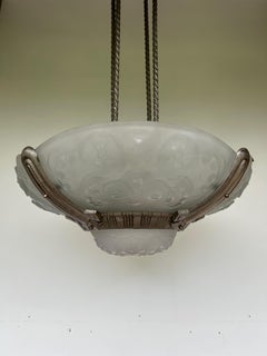 Lampadario Art Deco di Muller Frères