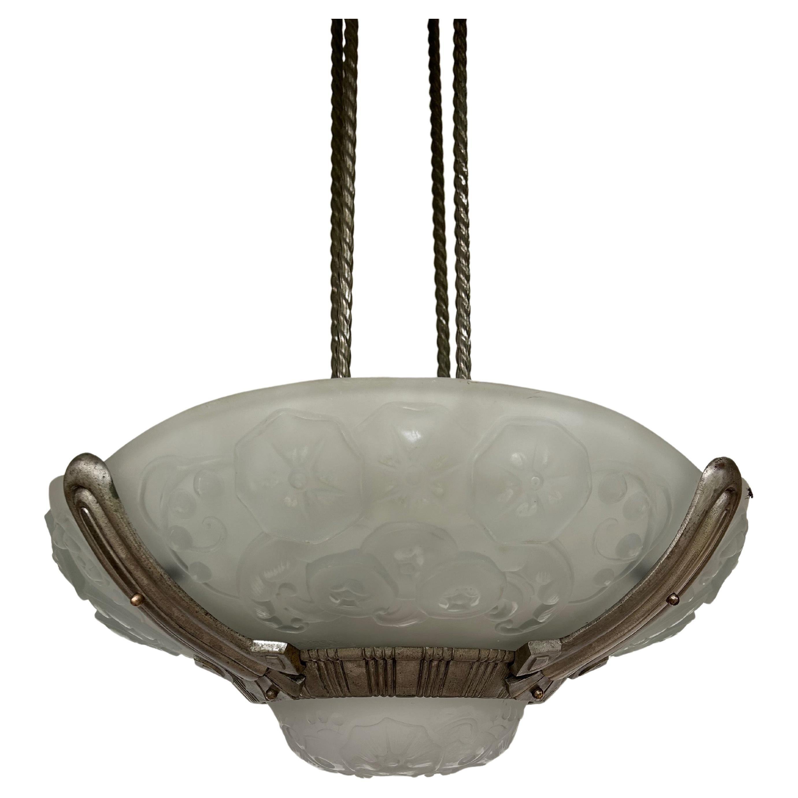 Muller Frères Art Deco Chandelier