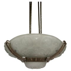 Vintage Muller Frères Art Deco Chandelier