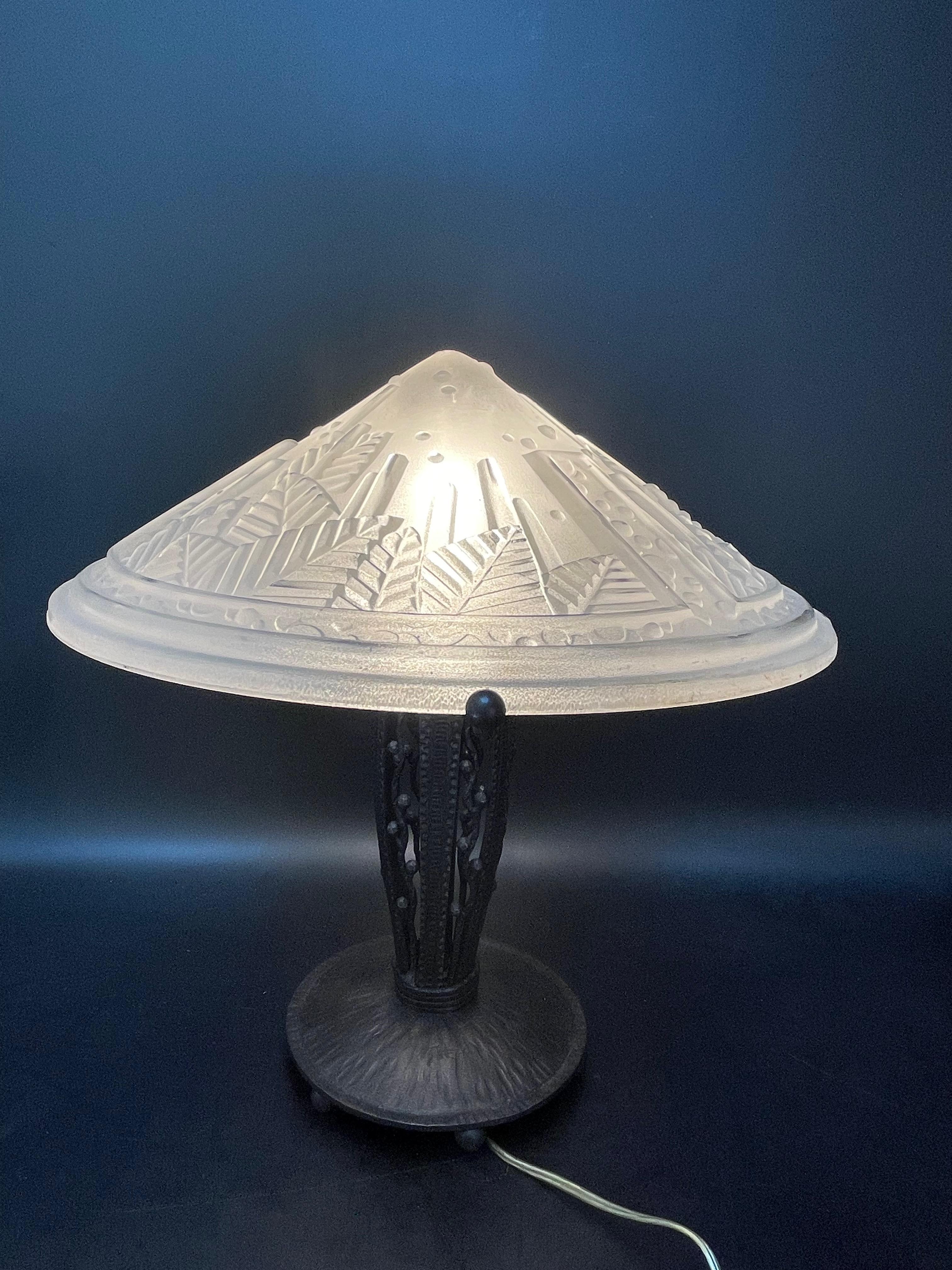 Muller Frères Art Deco Lamp 4