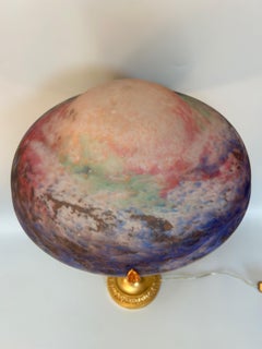 Muller Frères Art Deco Table Lamp with Gilt Bronze Base, 1935