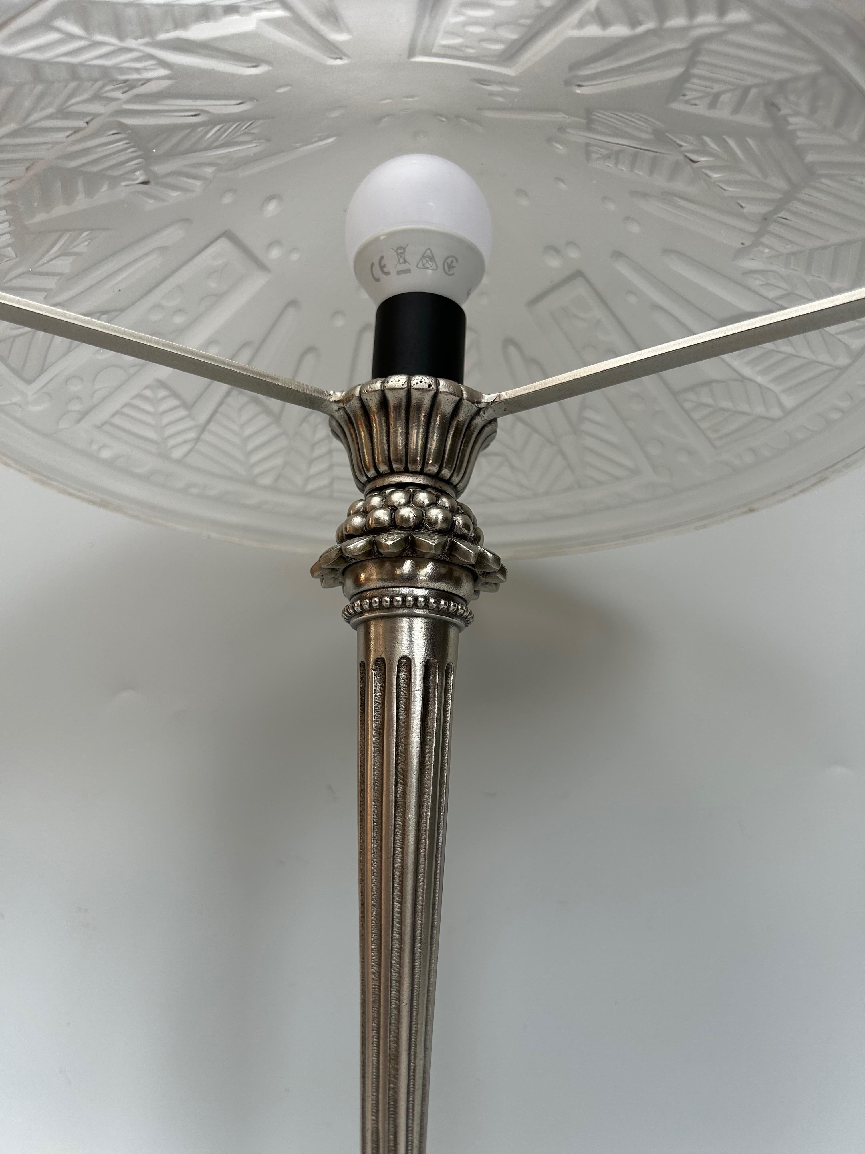 French Muller Freres Art Deco Lamp For Sale