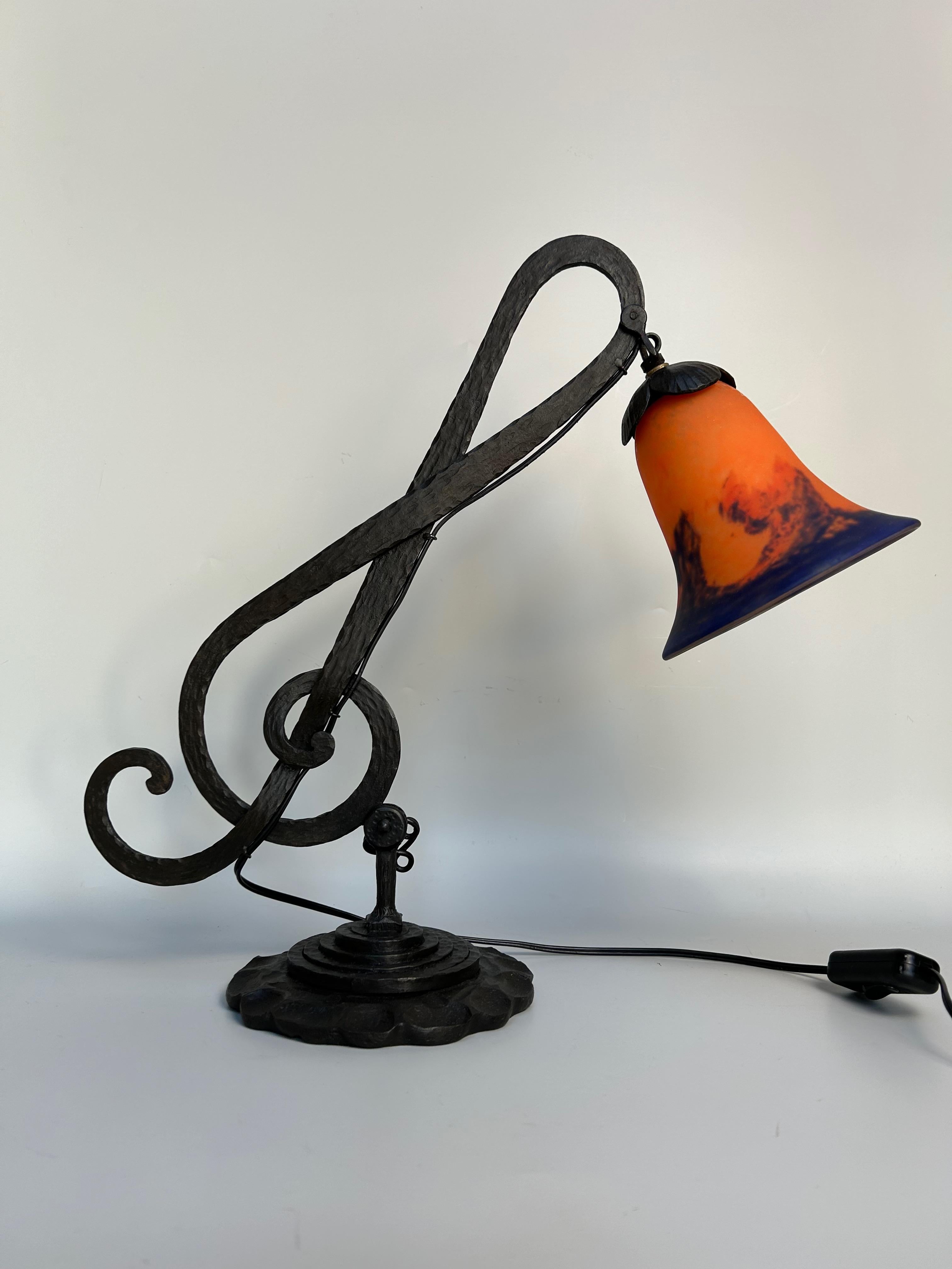 Lámpara Art Déco Muller Frères en Excelente estado para la venta en NANTES, FR