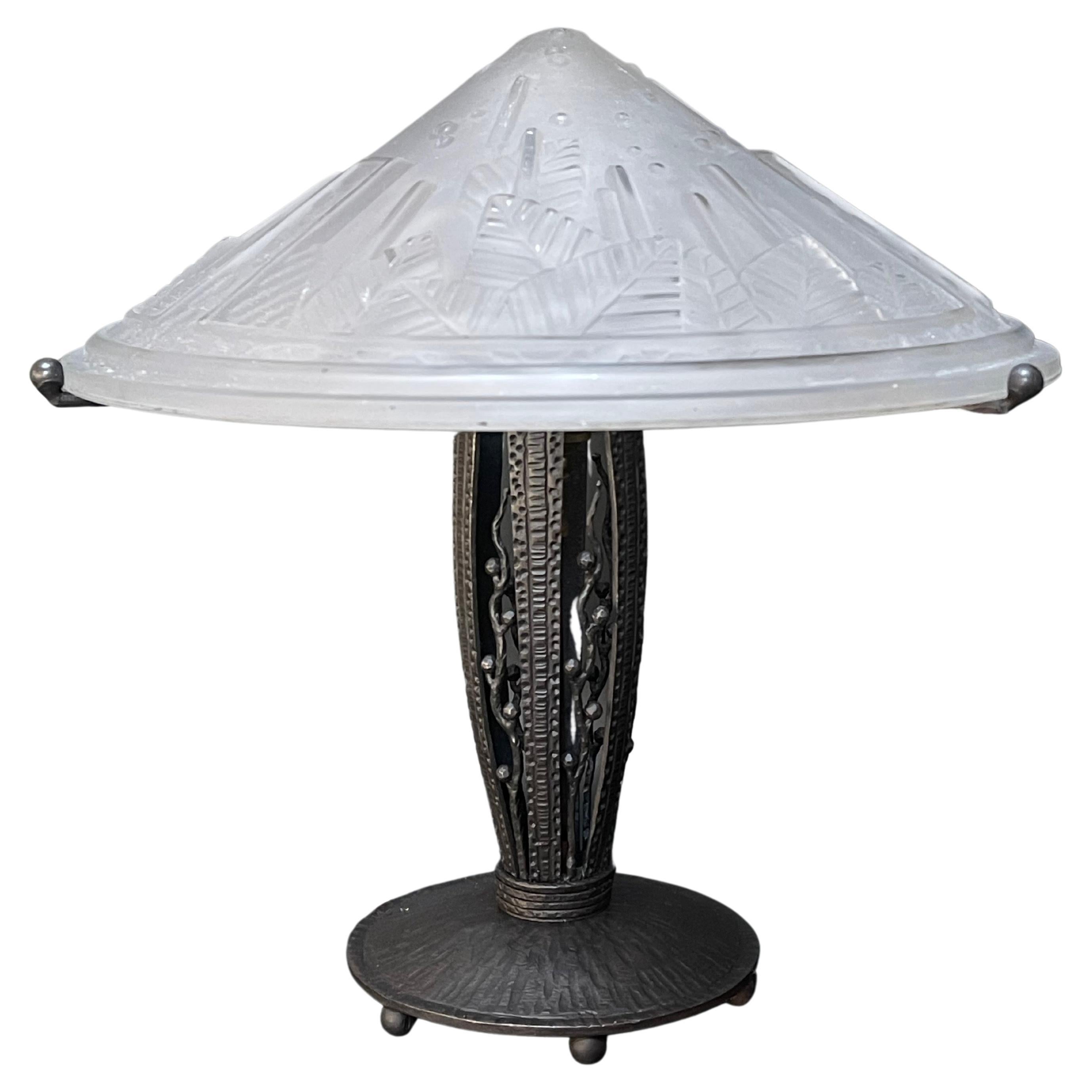 Art Deco Table Lamp Signed Muller Freres Luneville For Sale at 1stDibs muller freres luneville