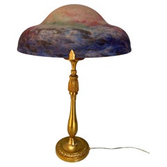 Muller Frères Art Deco Table Lamp with Gilt Bronze Base, 1935