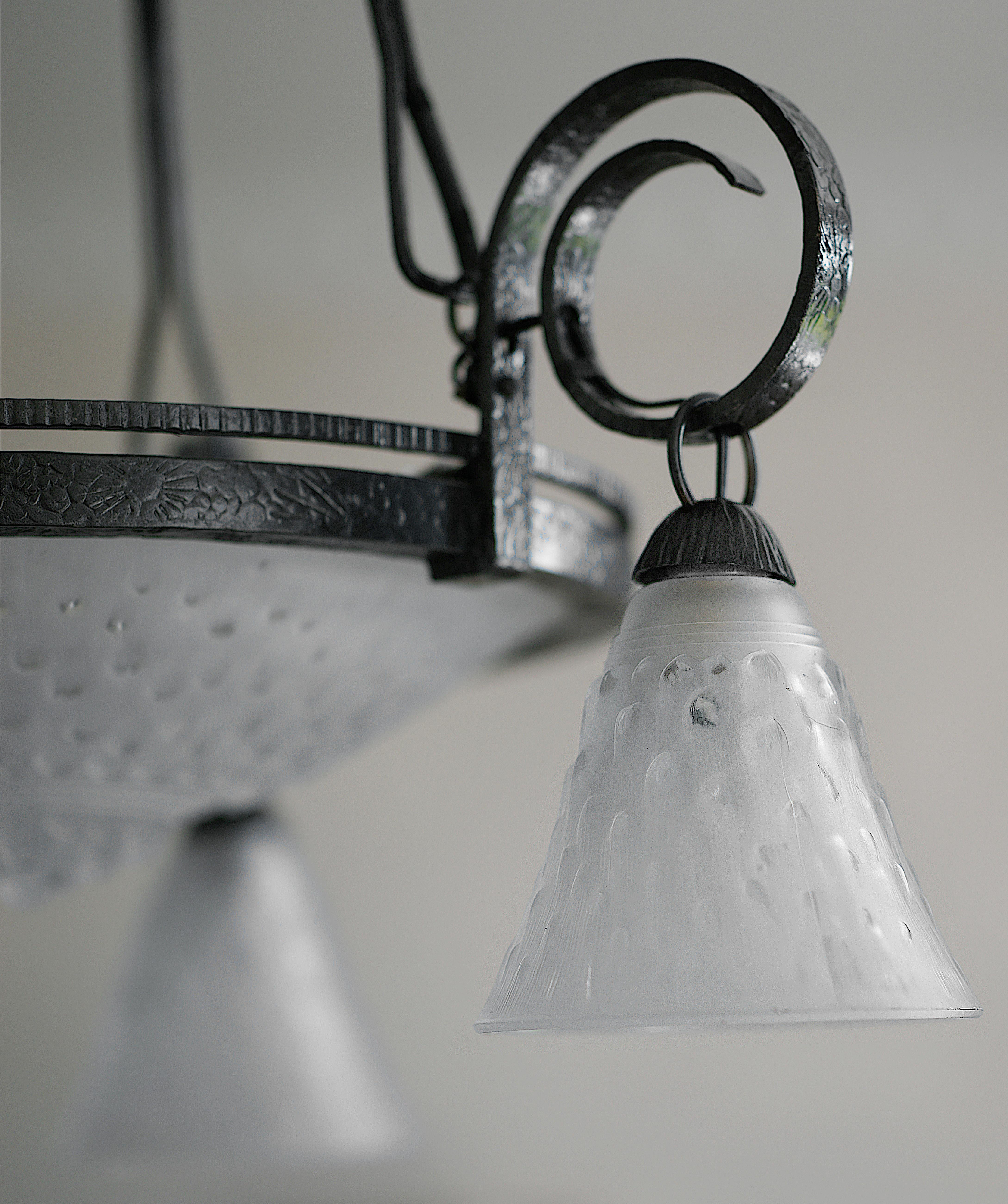 Lampadario a pioggia MULLER FRERES Art Deco, 1920 in vendita 4