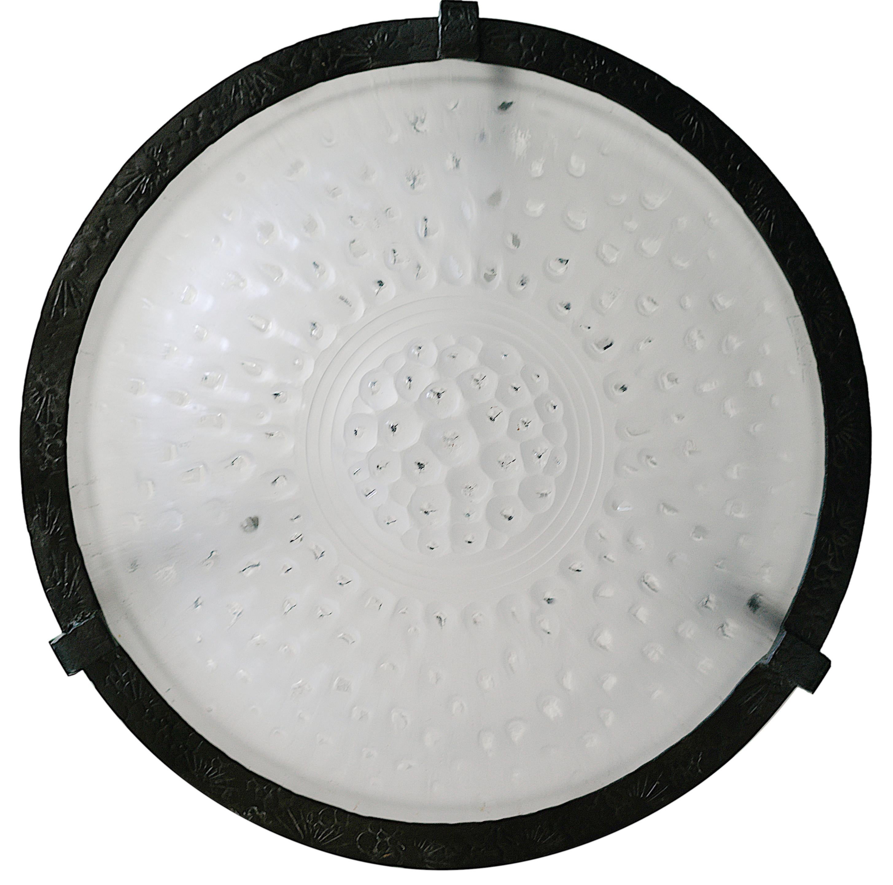 Vetro Lampadario a pioggia MULLER FRERES Art Deco, 1920 in vendita
