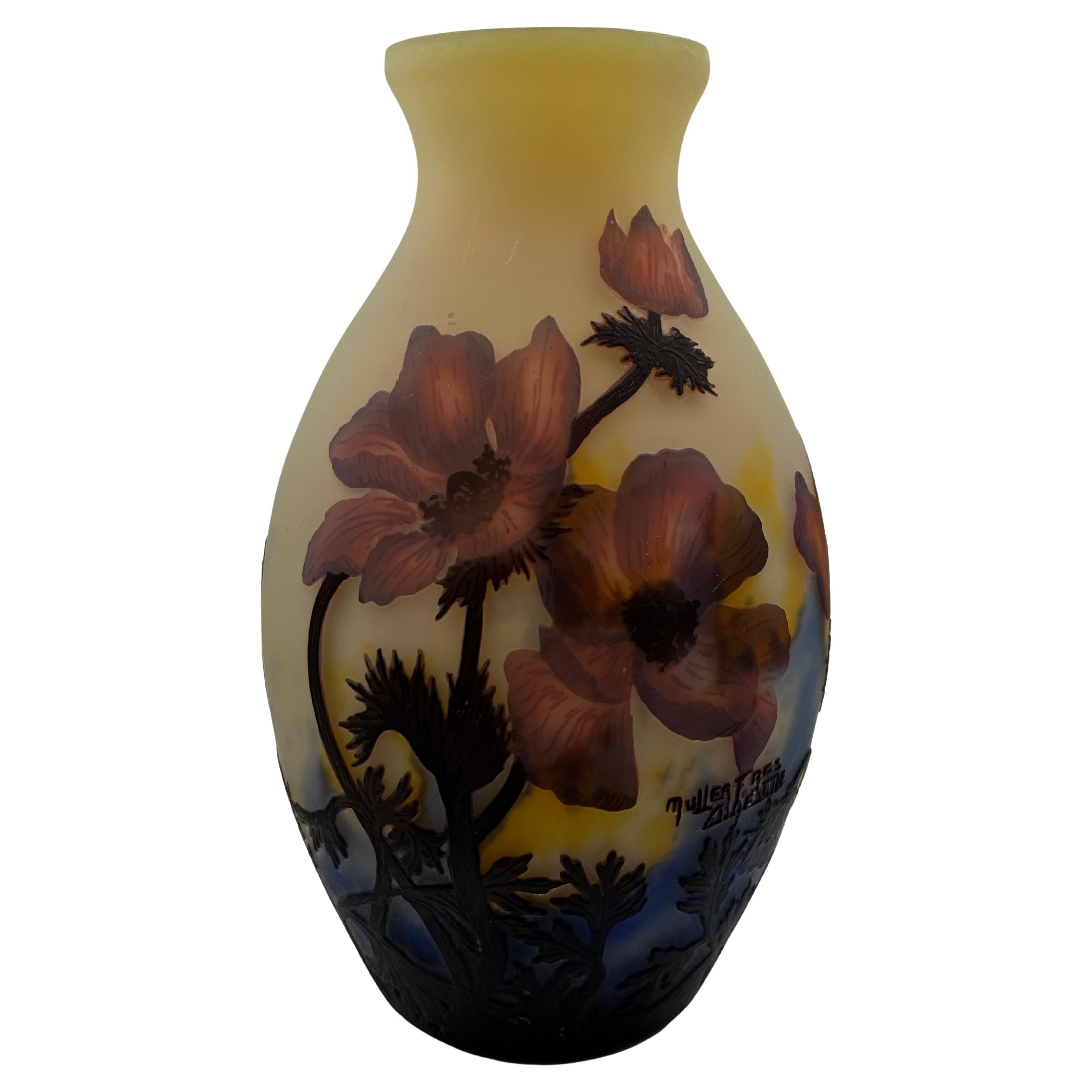 Iler Frères vase en camée circa 1910-1920 en vente