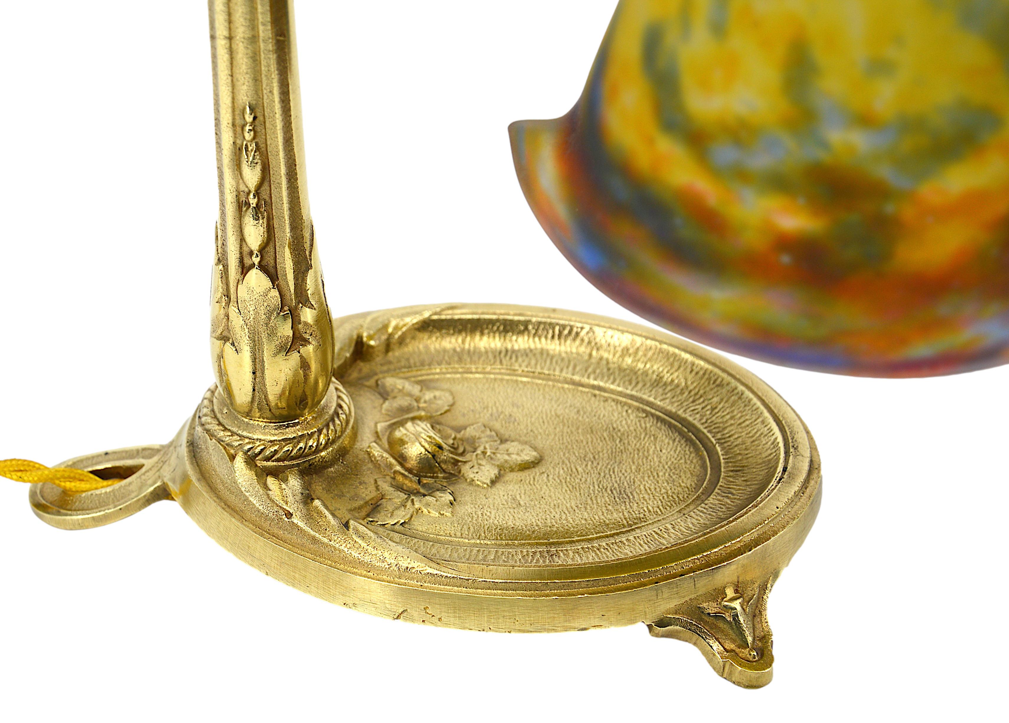 Muller Freres & Charles Ranc Pair of Table Lamps, 1920 For Sale 3