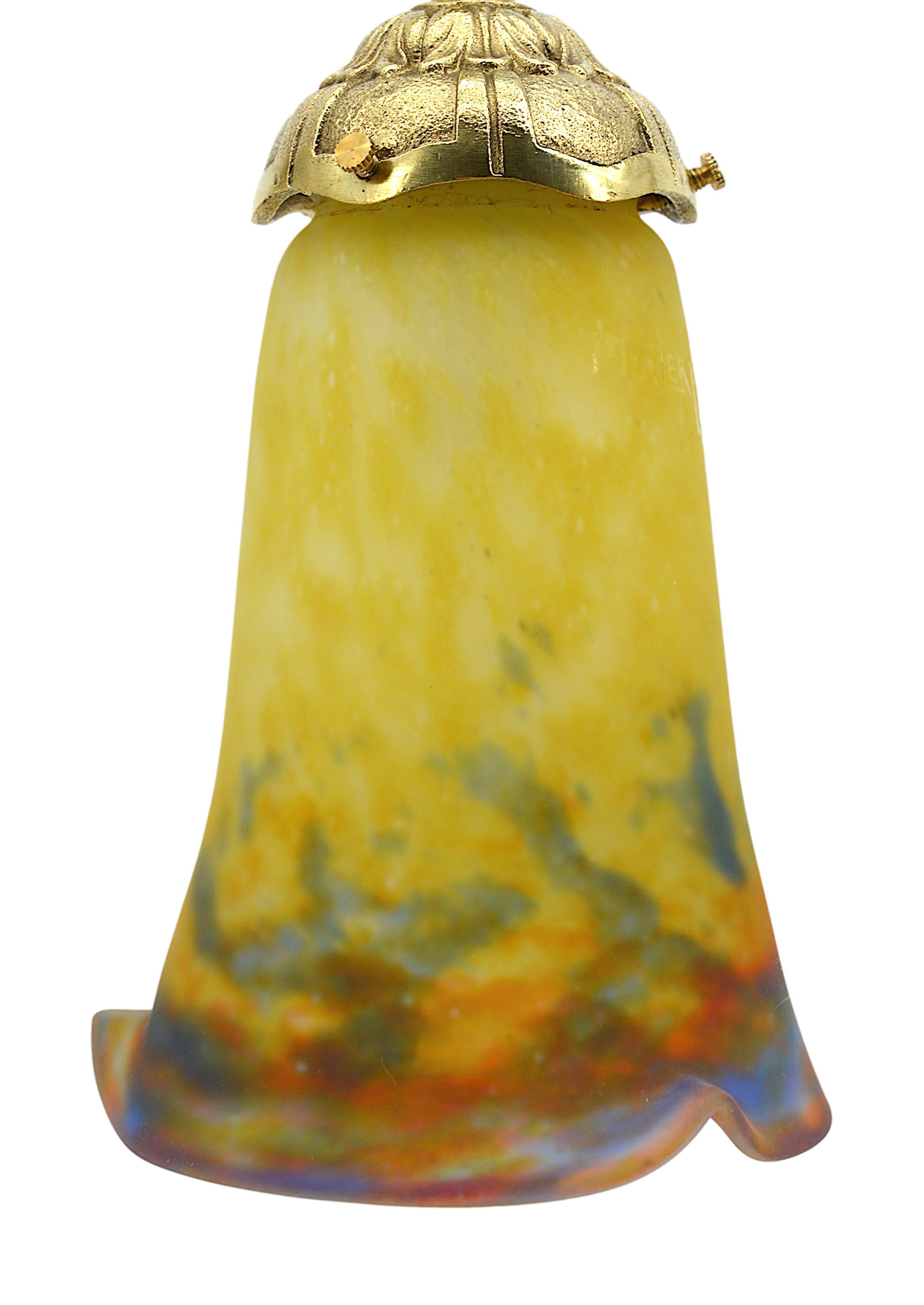 Bronze Muller Freres & Charles Ranc Pair of Table Lamps, 1920 For Sale