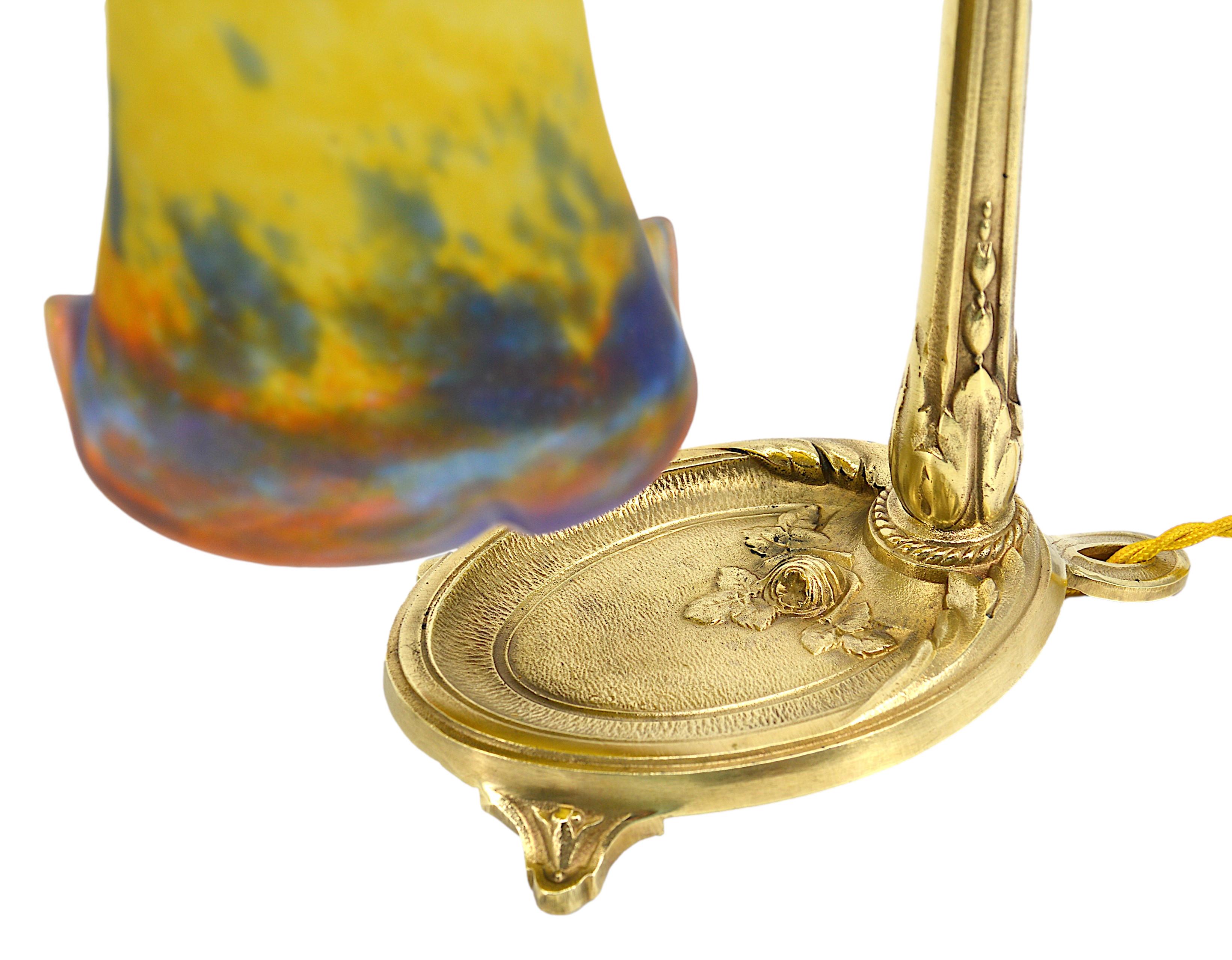Muller Freres & Charles Ranc Pair of Table Lamps, 1920 For Sale 2