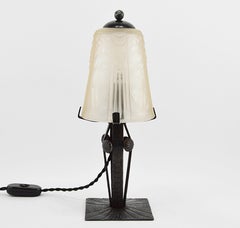 Muller Freres & Fag French Art Deco Table Lamp, Late 1920s
