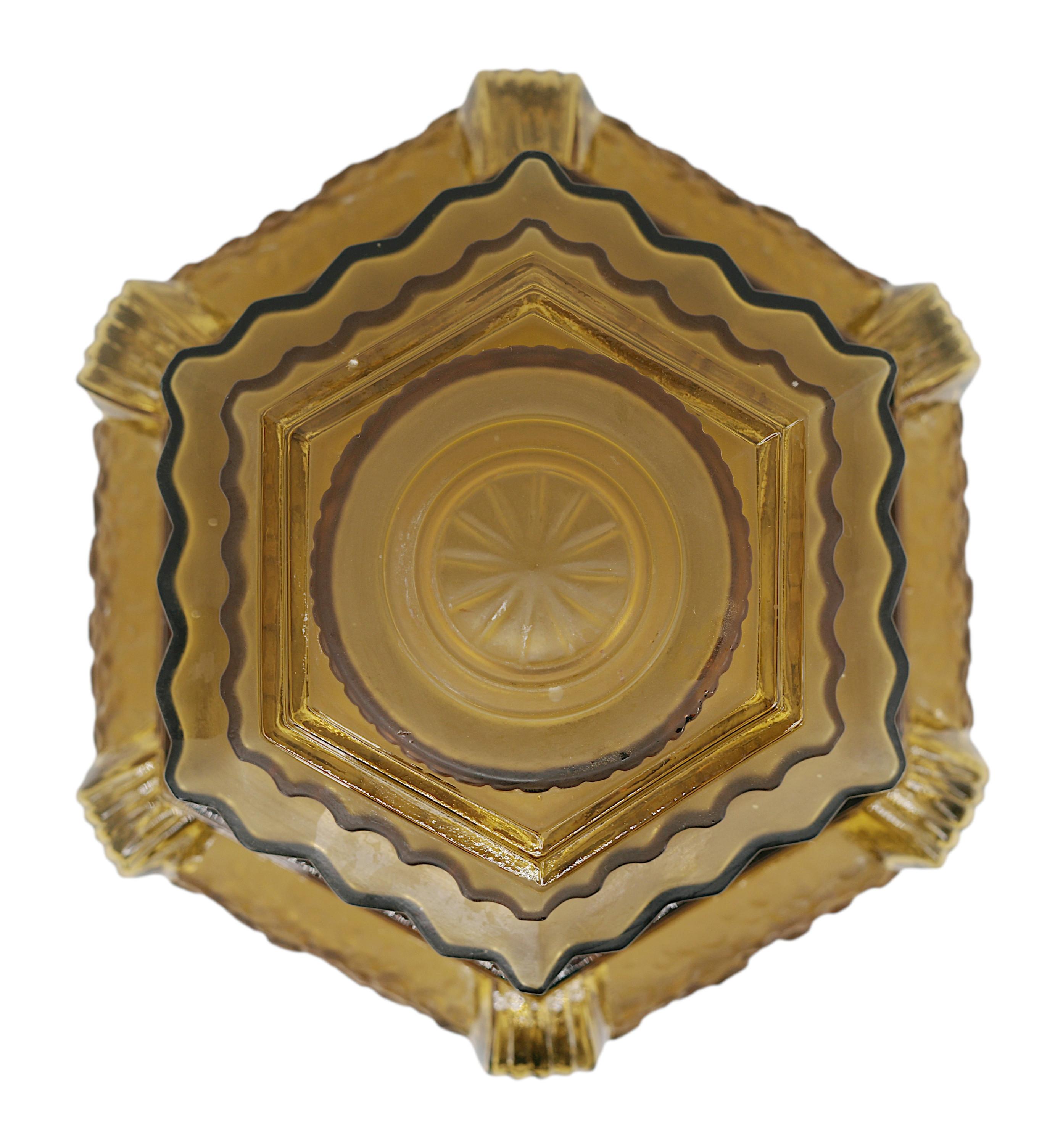 Early 20th Century MULLER FRERES for Francis HUBENS French Art Deco Flush Mount, 1925 For Sale