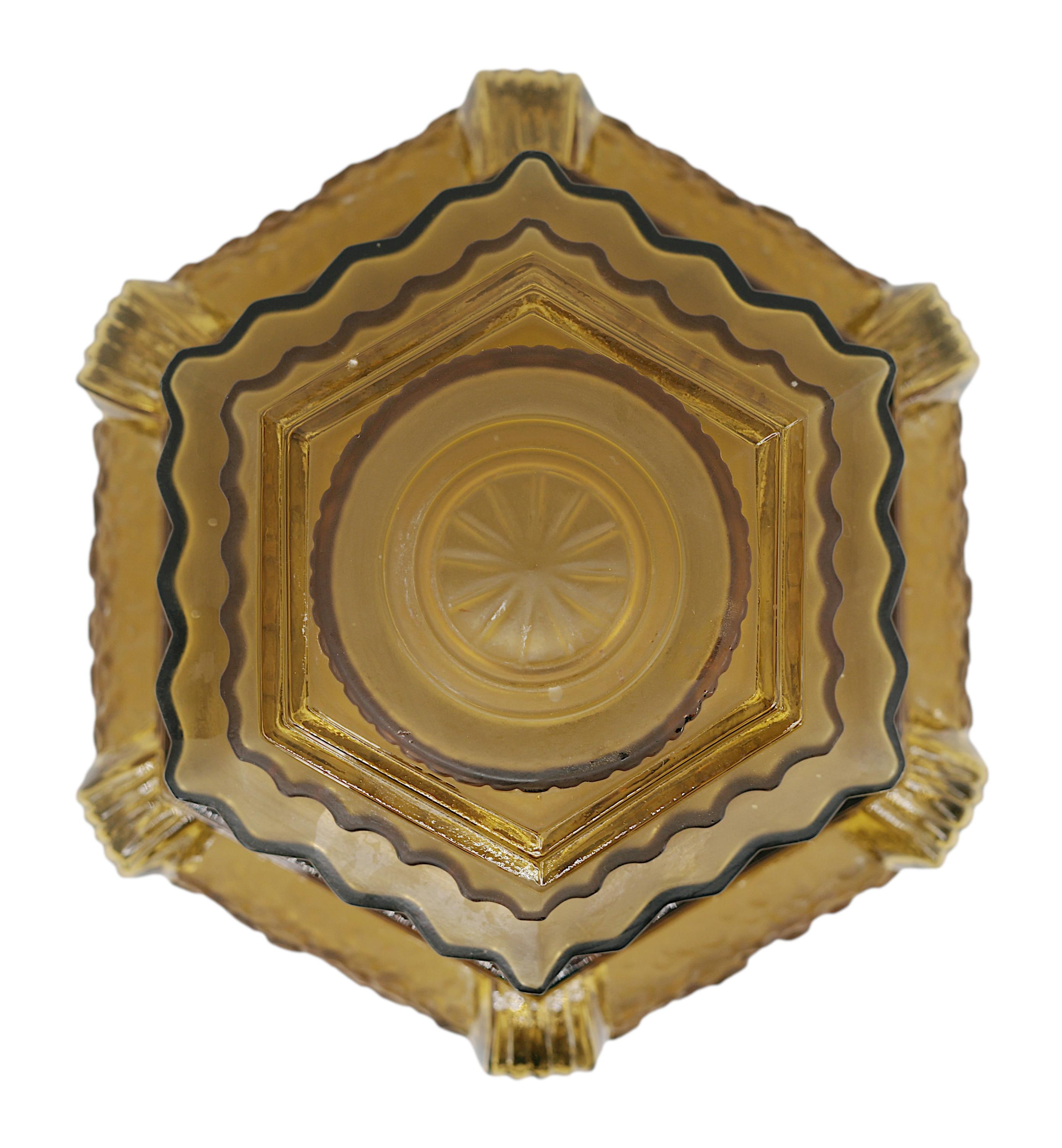 Early 20th Century Muller Freres Art Deco Flush Mount, 1920 For Sale