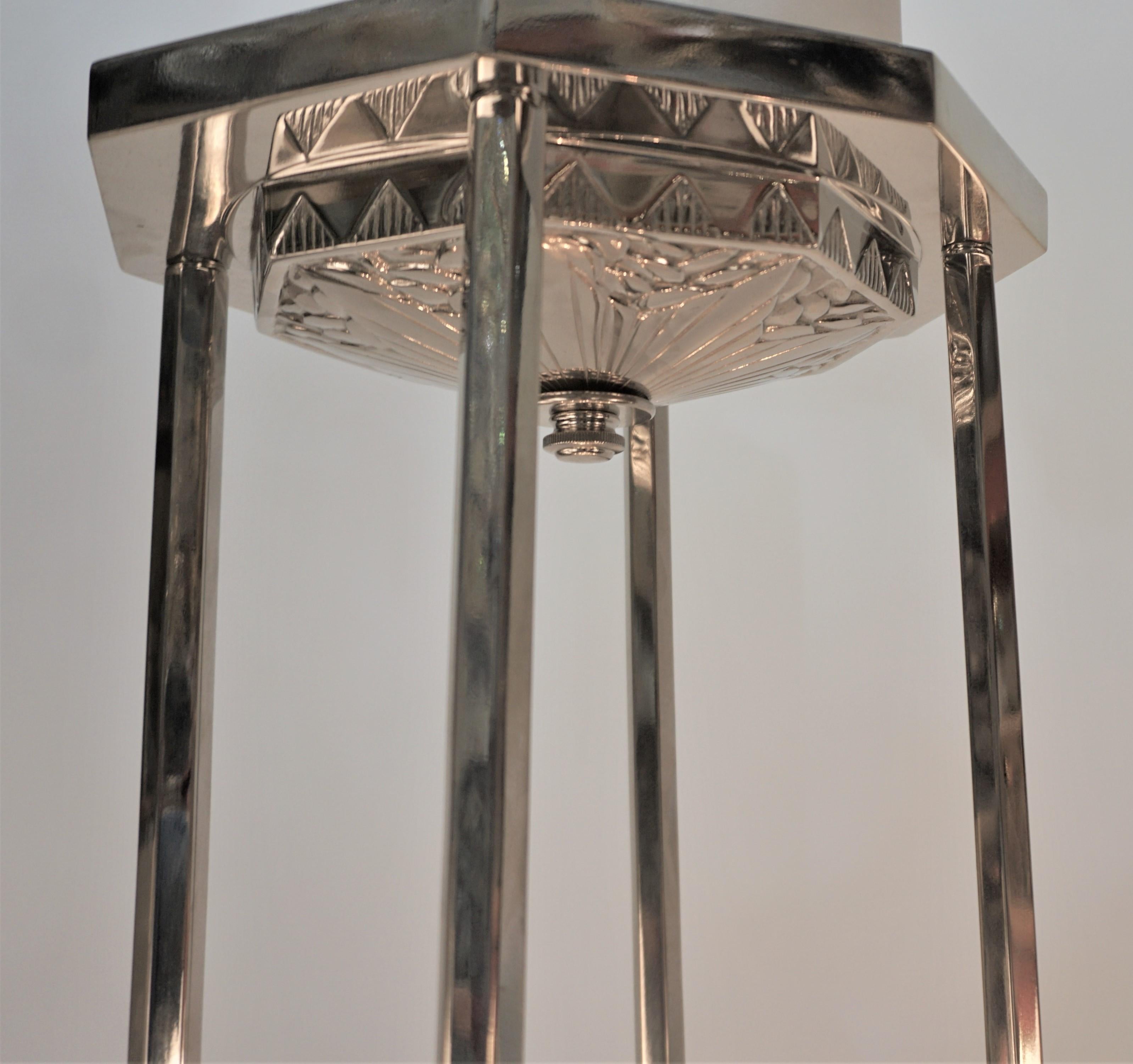 Lustre Art Déco français Muller Freres de 1930 en vente 1