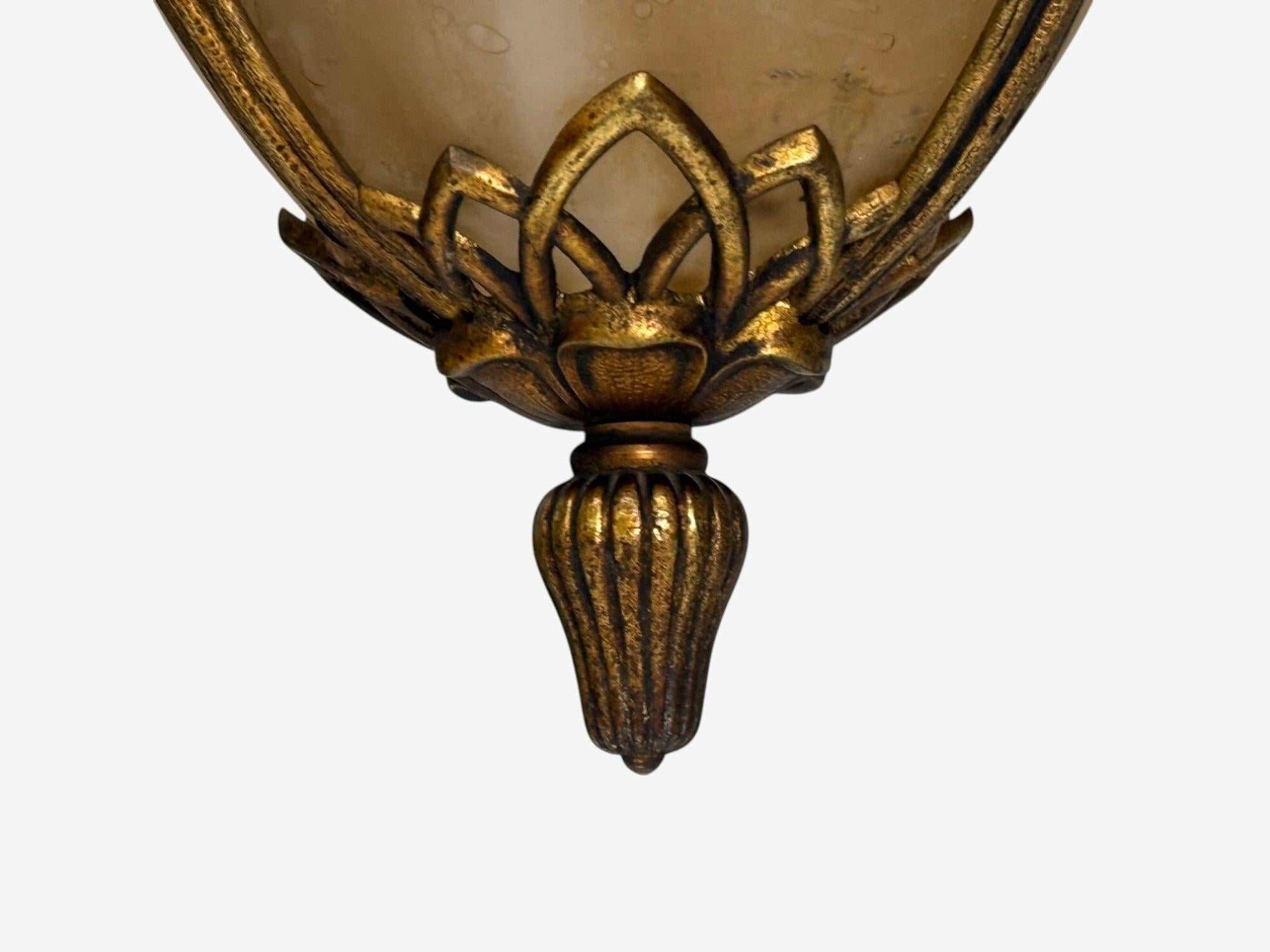 Muller Frères, Art Decó francés, Bronce, Cristal, Lámpara de araña, Francia, años 20 en Bueno estado para la venta en Manhasset, NY
