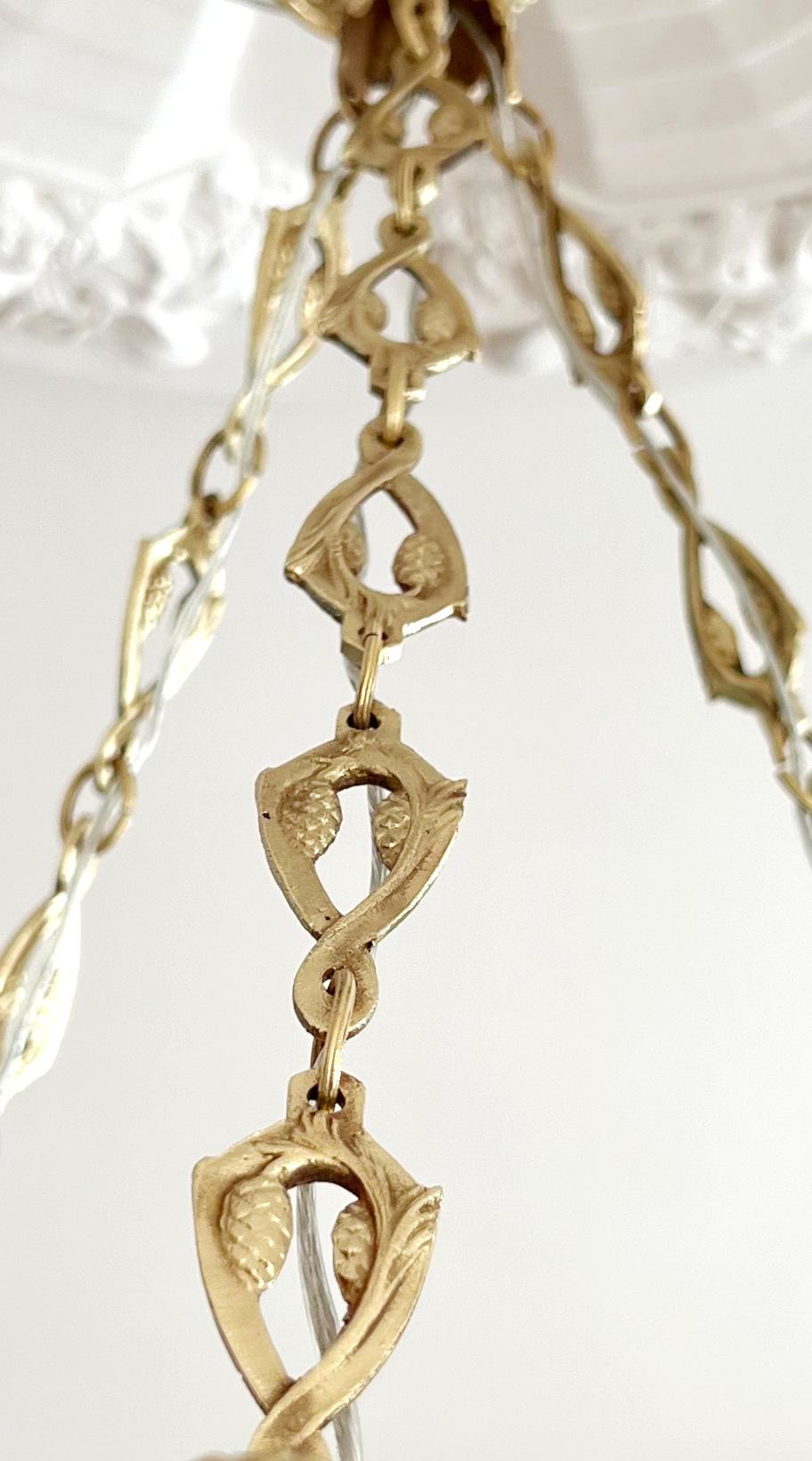 Muller Freres French Art Deco Pendant Chandelier, 1920 10