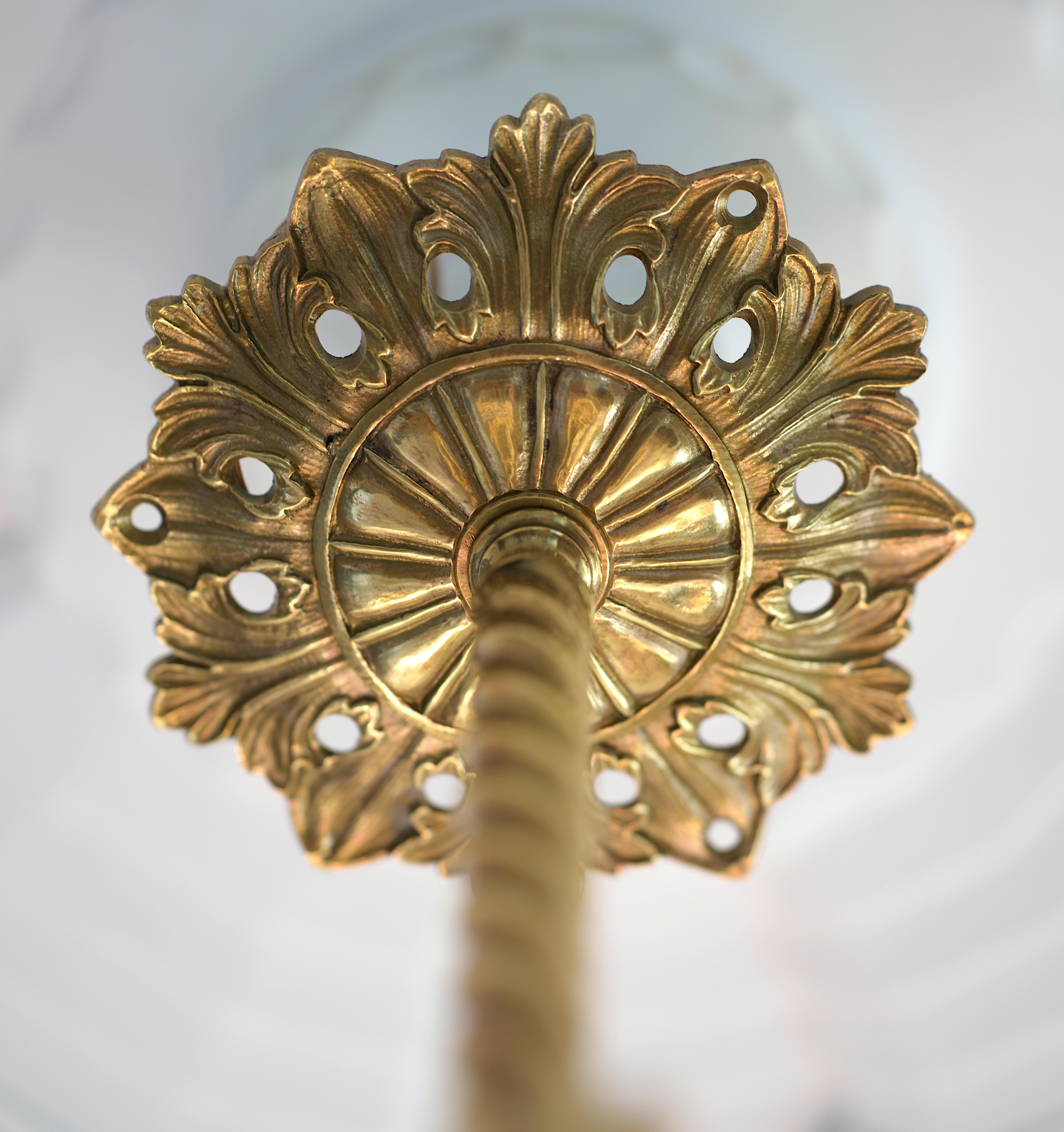 Début du 20ème siècle Lustre à pendentif Iler Frères, art déco français, 1920 en vente