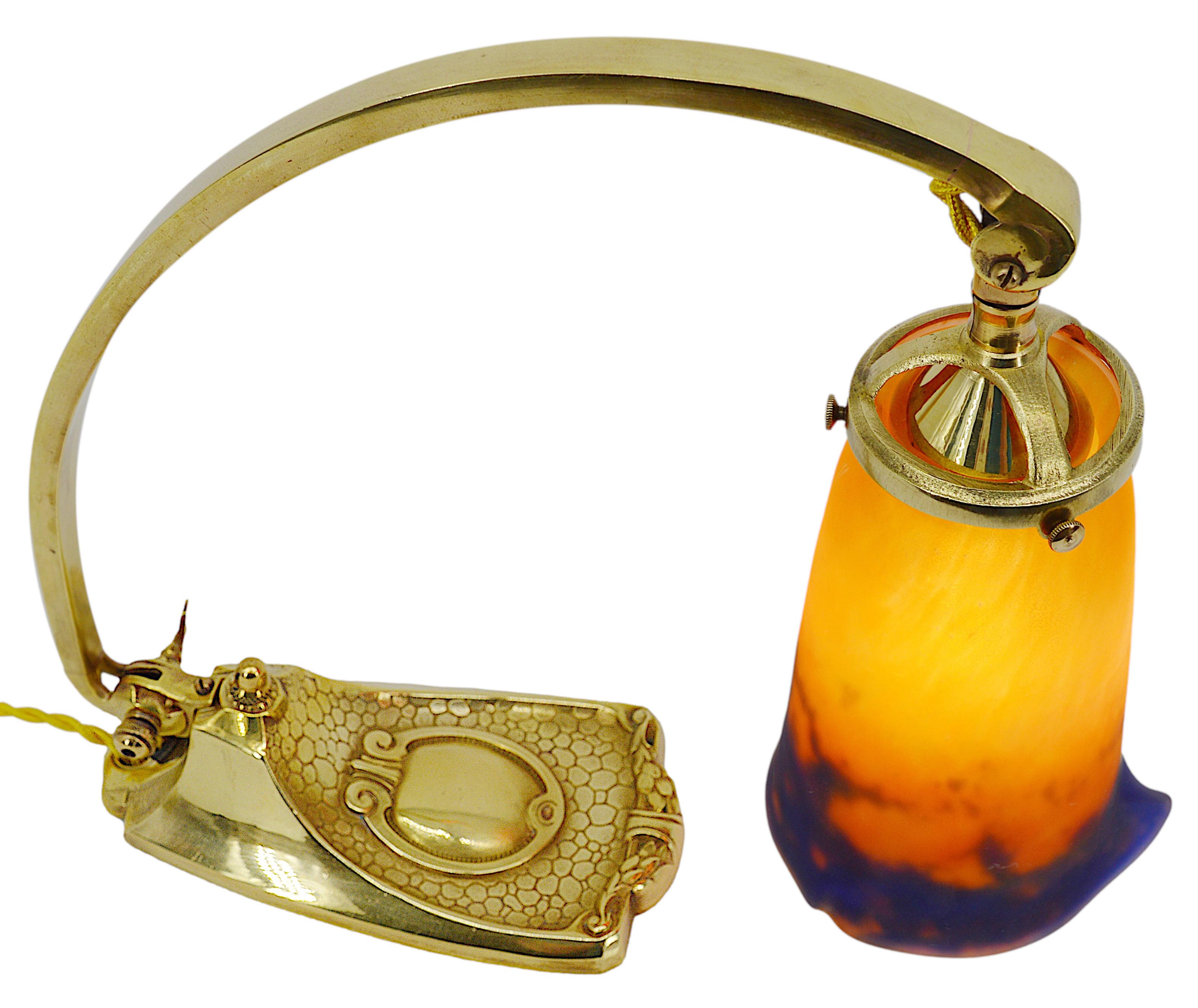 Muller Freres Lámpara de sobremesa giratoria francesa Art Déco 1920 en venta 5