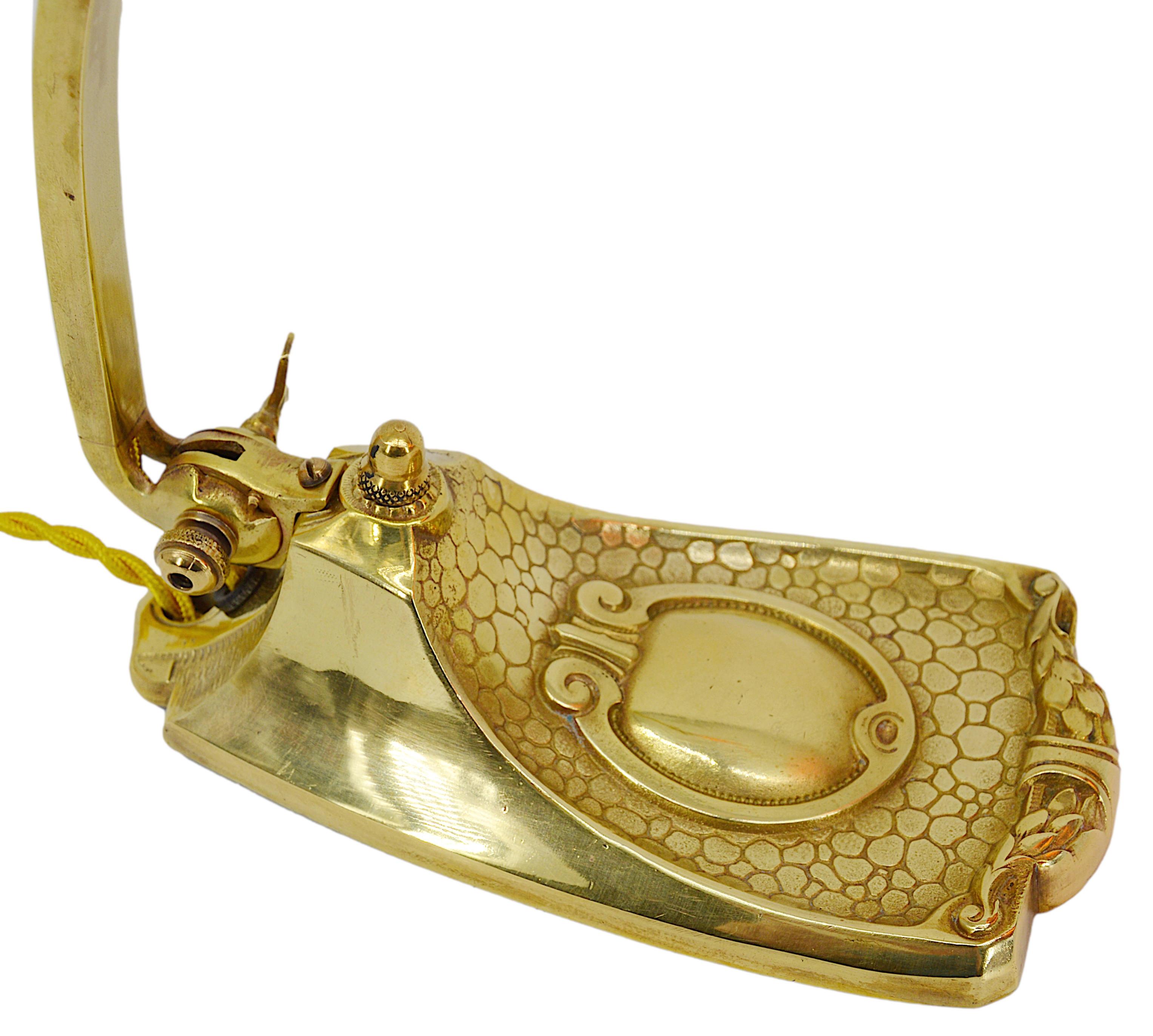 Muller Freres Lámpara de sobremesa giratoria francesa Art Déco 1920 en venta 6