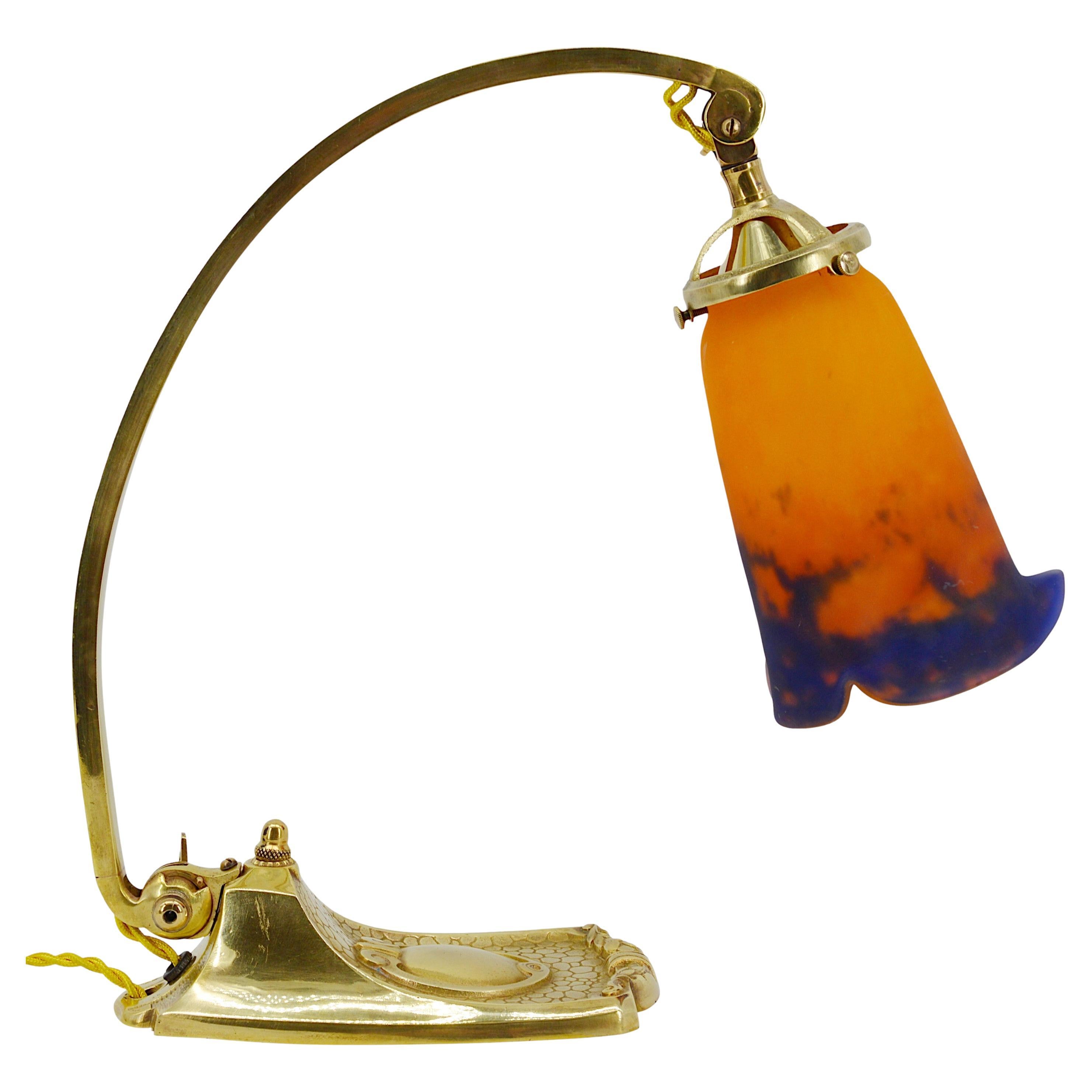 Lampada da tavolo girevole Art Déco francese I. Muller Freres 1920