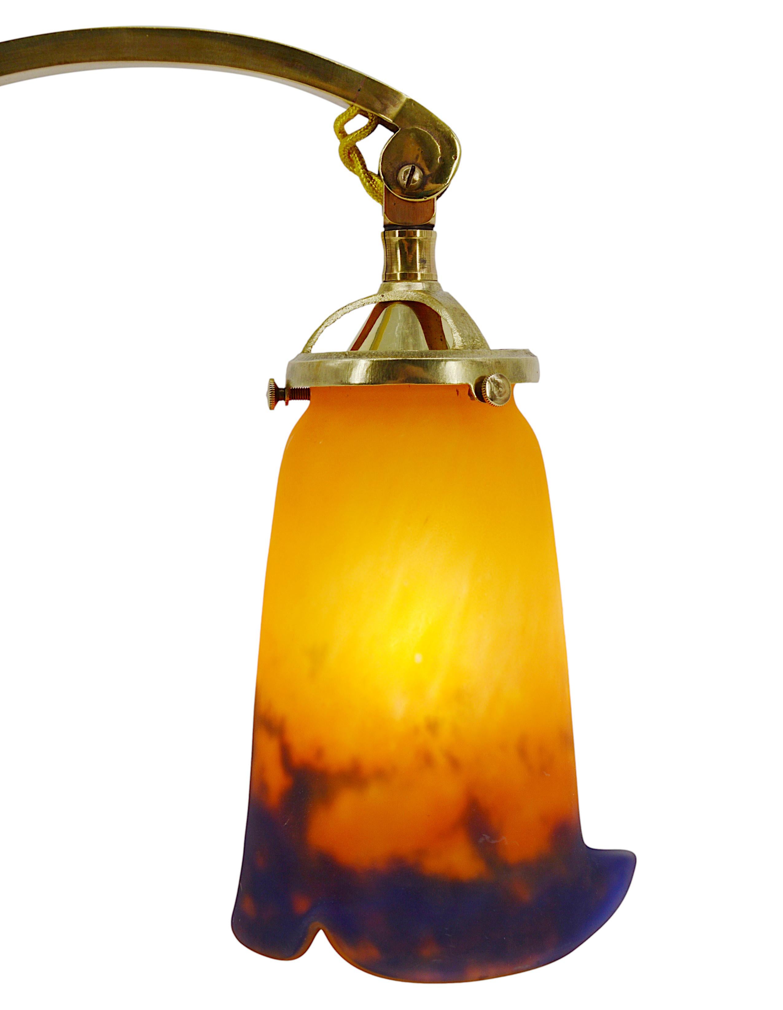 Muller Freres Lámpara de sobremesa giratoria francesa Art Déco, 1920 en venta 3