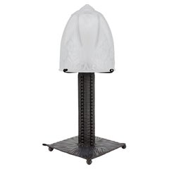 Lámpara de mesa Art Déco francesa Muller Freres, 1920