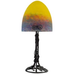 Lampe de table Art déco française Muller Freres, début des années 1920