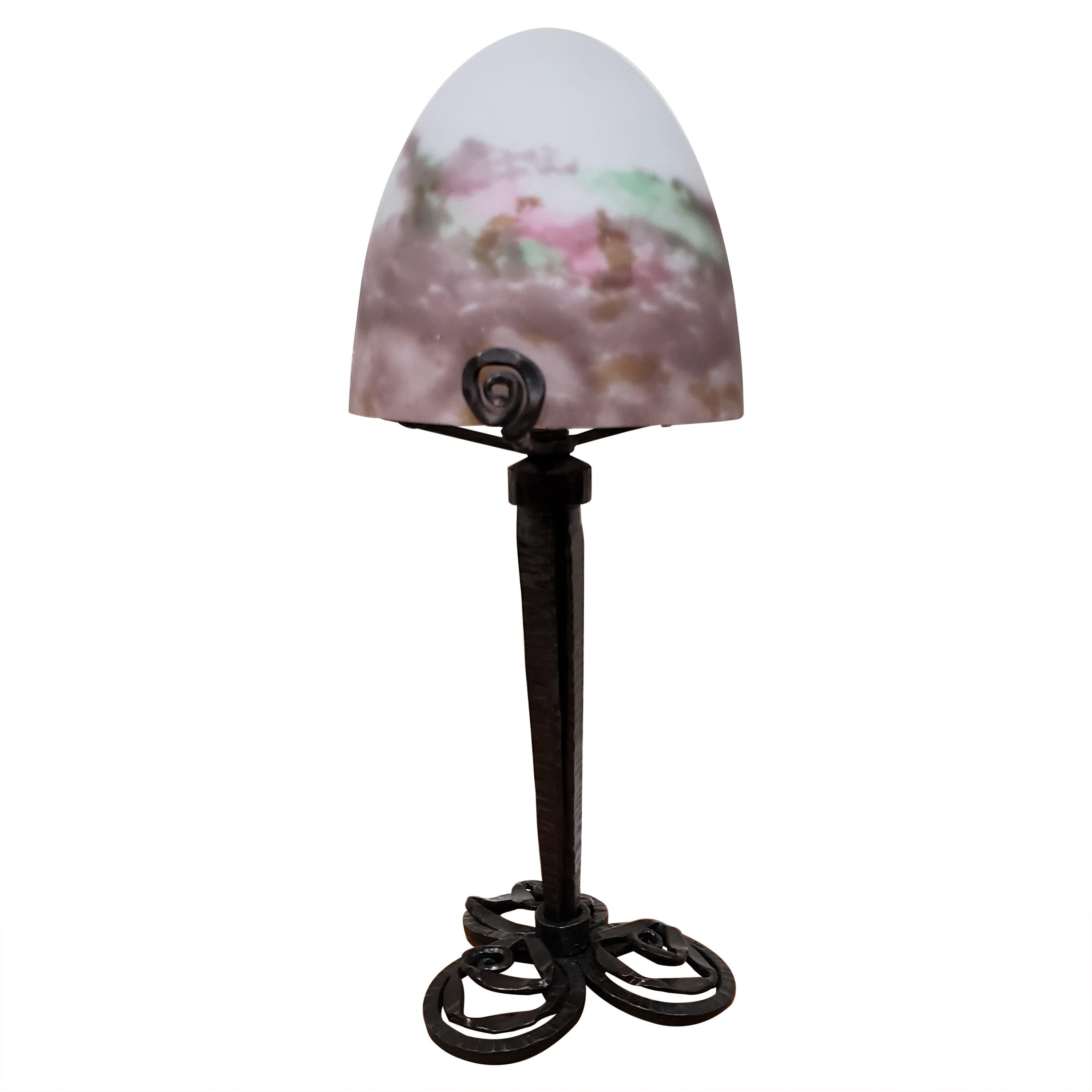 Muller Freres French Art Deco Table Lamp