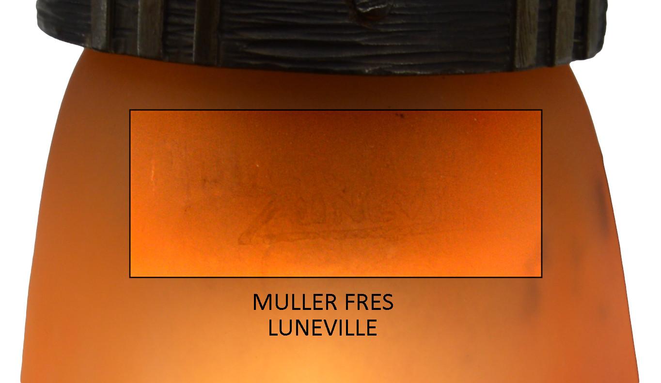 MULLER FRERES & G.MARCHAND - Art Déco français - Lampe de bureau / lampe de table, vers 1920 en vente 8