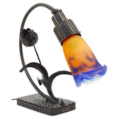 MULLER FRERES & G.MARCHAND Art Nouveau / Déco Français Lampe de bureau / Lampe de table, années 1910