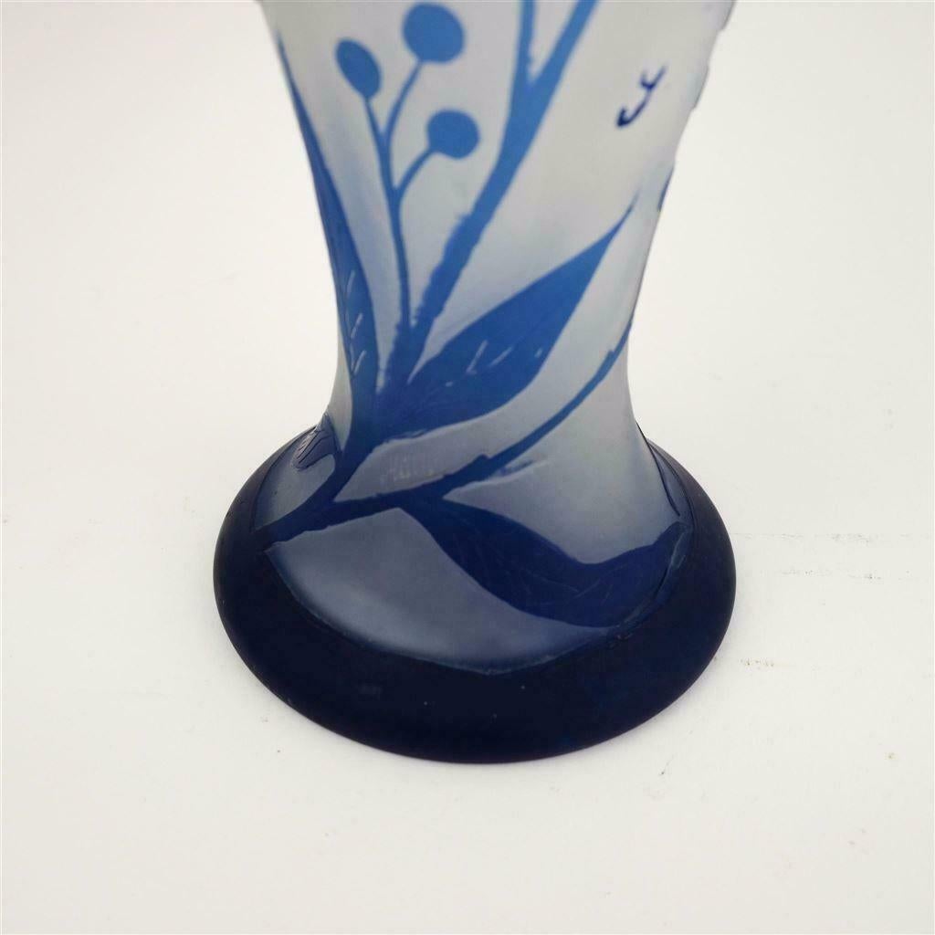 Art Nouveau Muller Freres Luneville Art Deco Intercalaire Art Glass Vase 'Large Model' For Sale