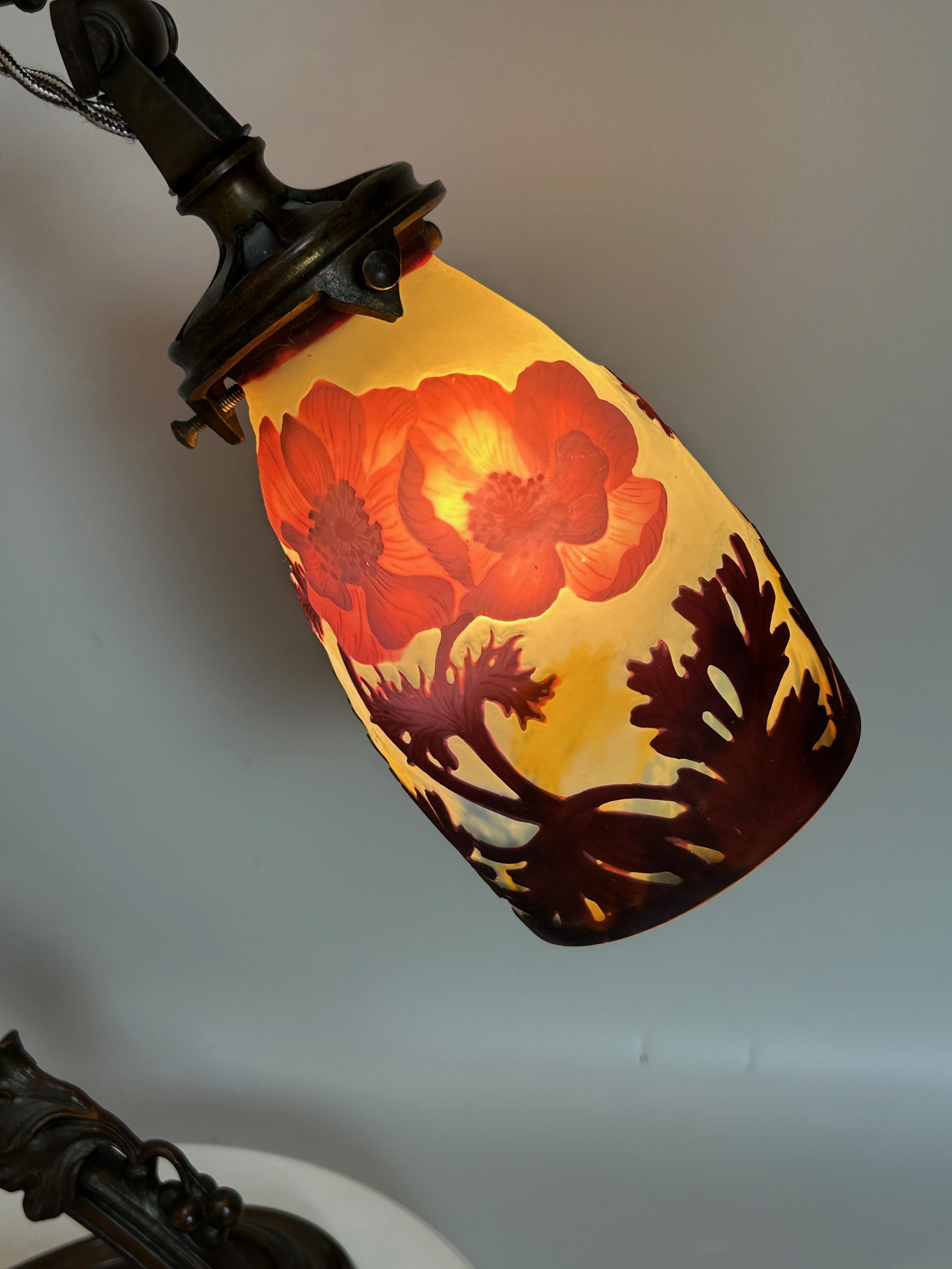 Muller Frères Luneville Art Nouveau Lamp For Sale 5