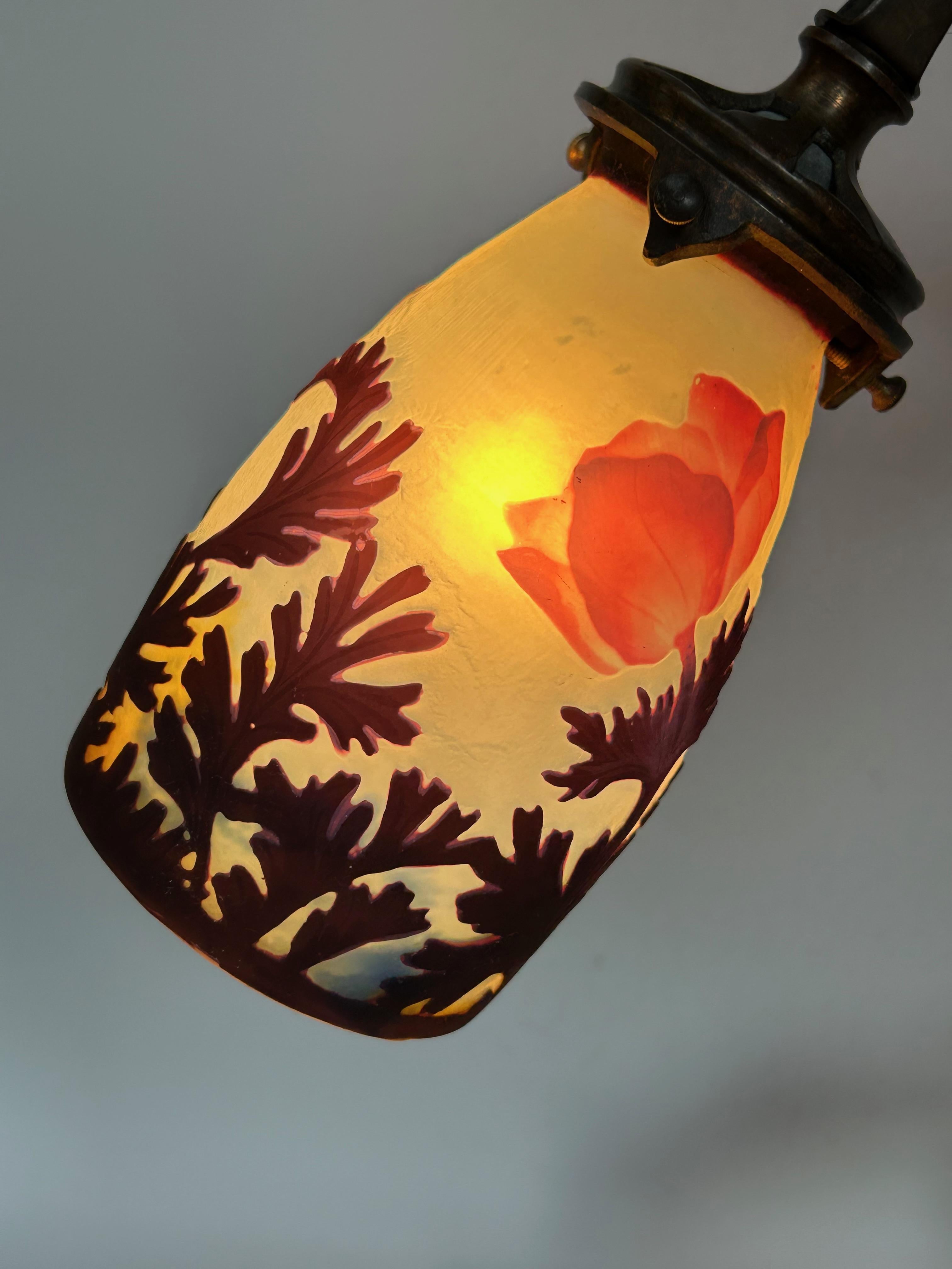 Muller Frères Luneville Art Nouveau Lamp For Sale 6
