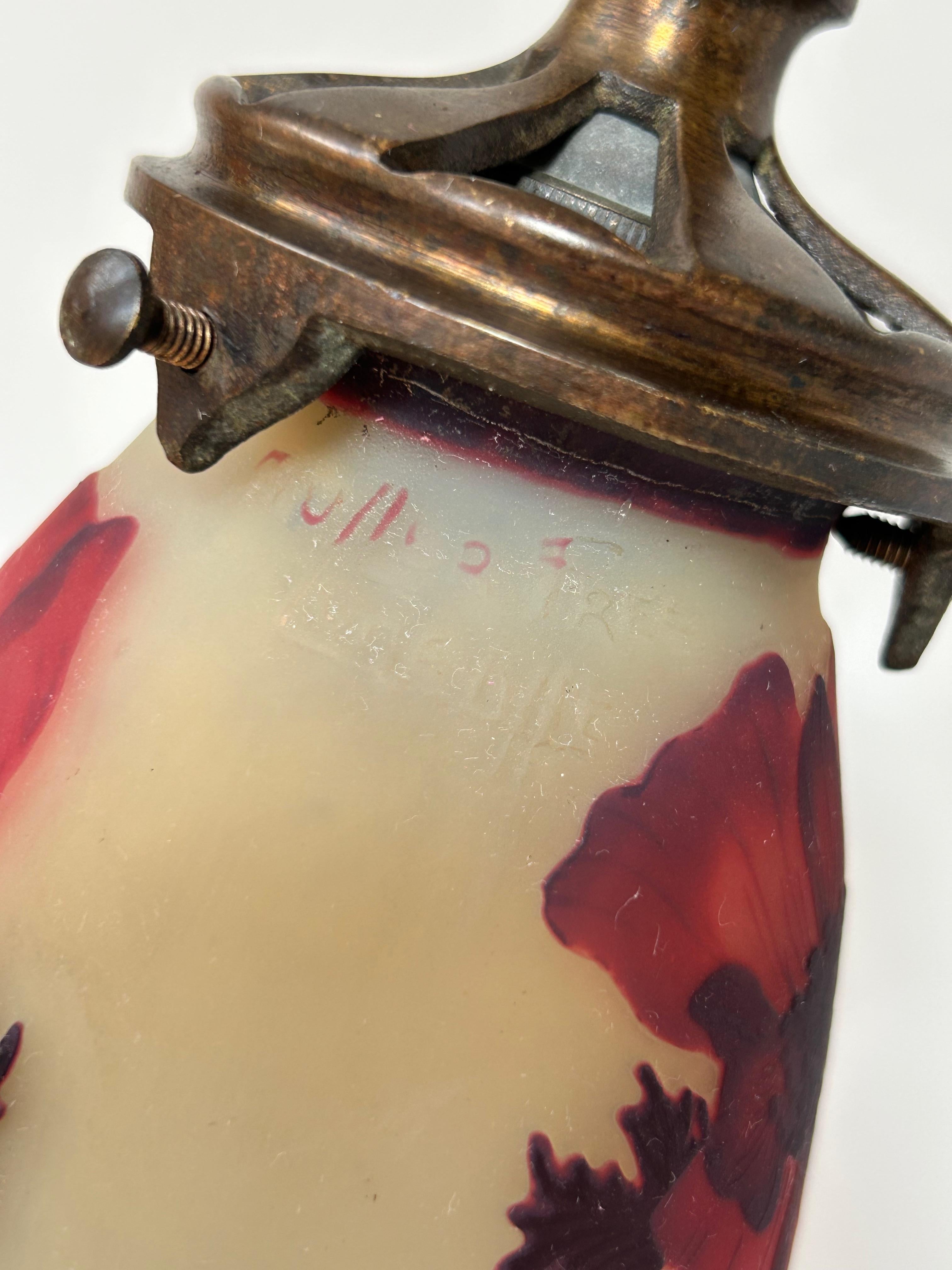 Muller Frères Luneville Art Nouveau Lamp For Sale 1