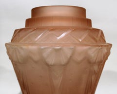 Vase en verre Art Déco français Muller Freres Luneville
